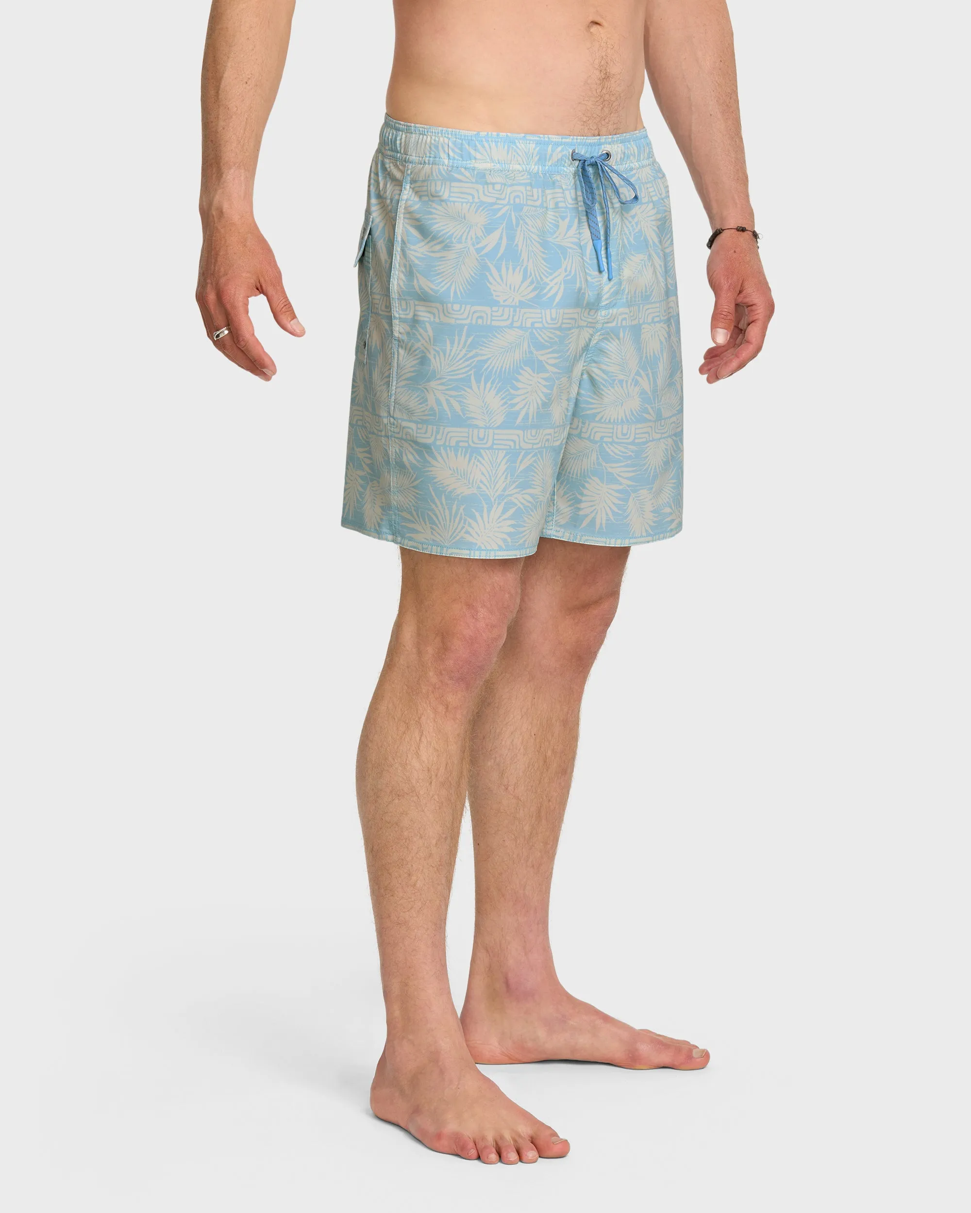 Waterman Fern Garden 17" Swim Trunks - Beach Blue sold by Quiksilver product image thumbnail 4