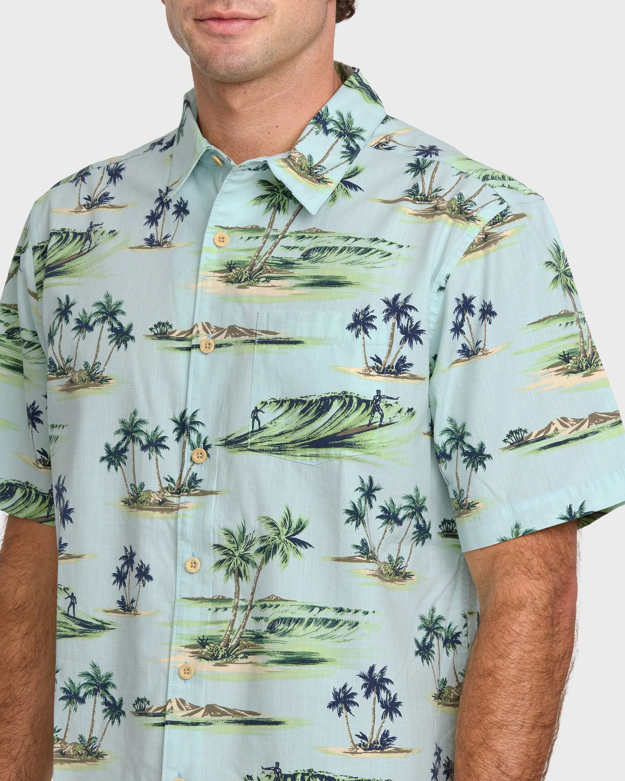 Waterman Day Dreamin' Shirt - Cool Blue sold by Quiksilver product image thumbnail 5