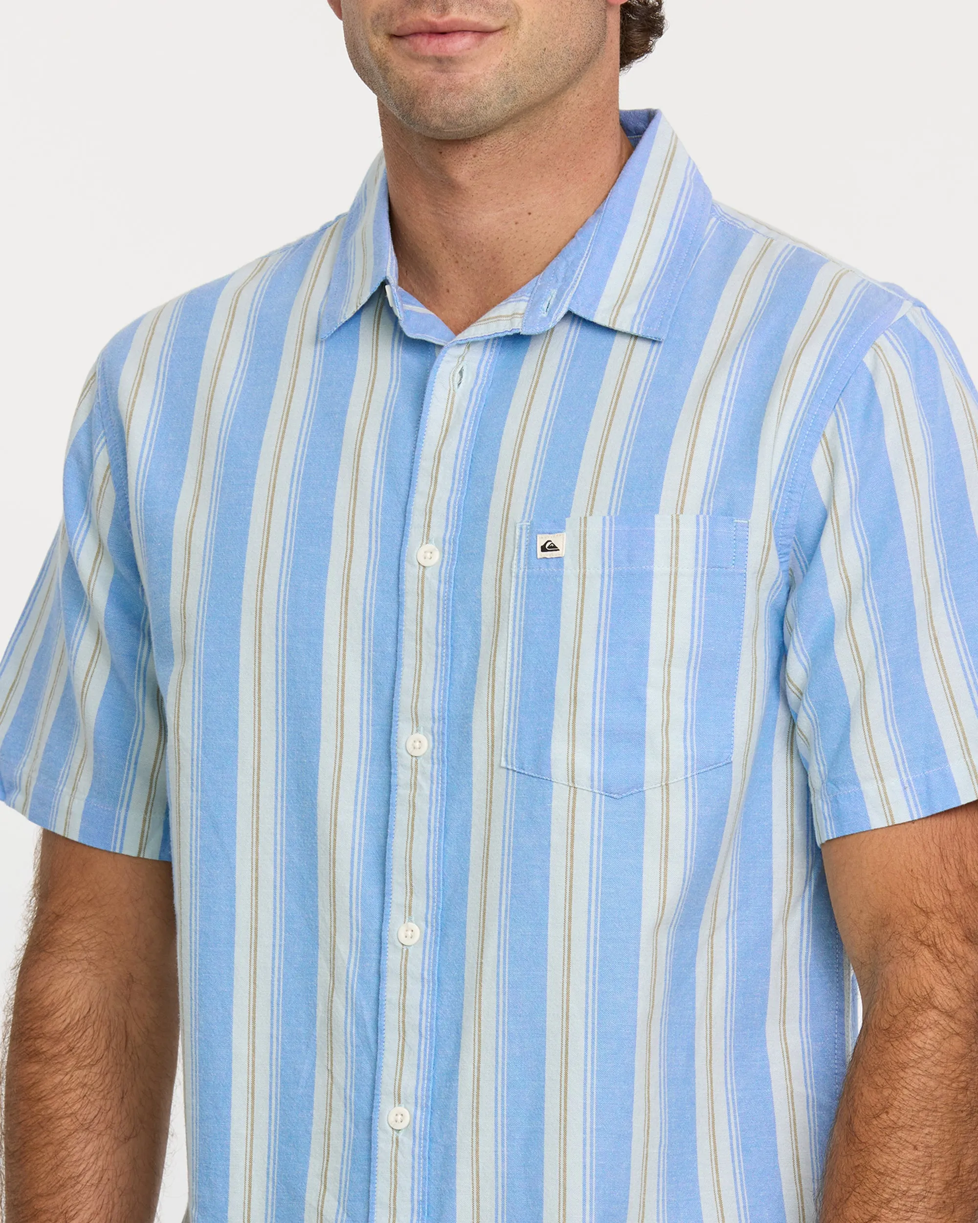 Oxford Stripe Classic Short Sleeve Shirt - Azure sold by Quiksilver product image thumbnail 5