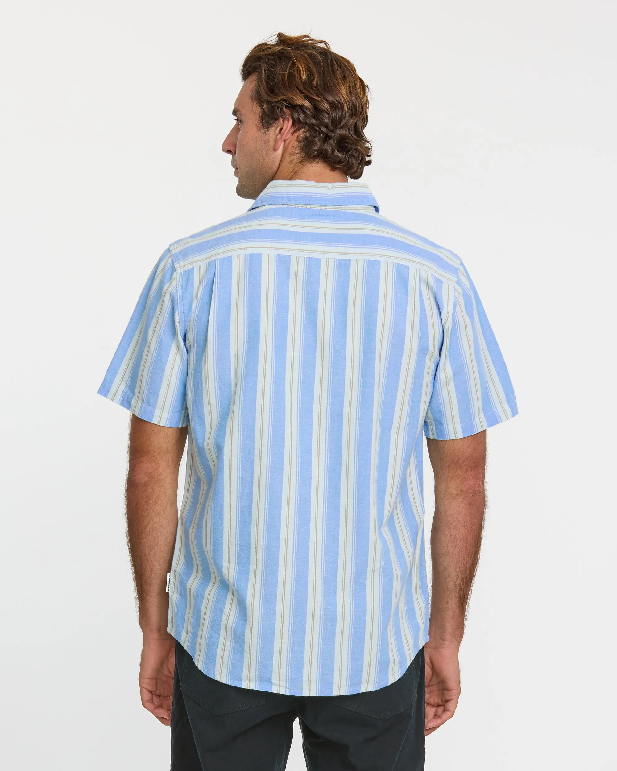 Oxford Stripe Classic Short Sleeve Shirt - Azure sold by Quiksilver product image thumbnail 2