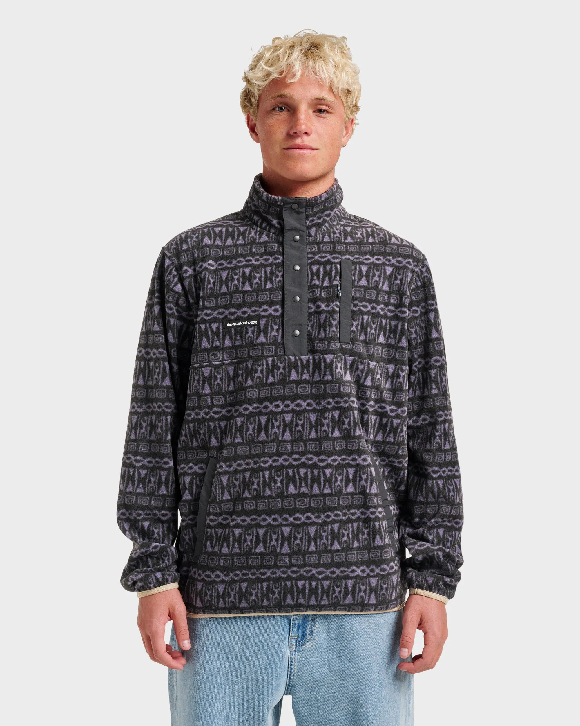 No Destination Technical Pullover Polar Fleece - Graystone sold by Quiksilver
