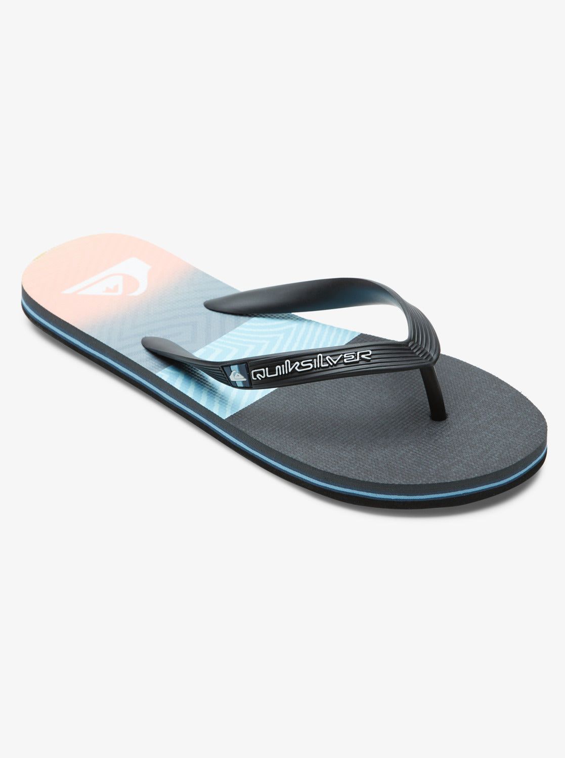 Molokai Panel Flip-Flops - Blue/Blue/Orange sold by Quiksilver