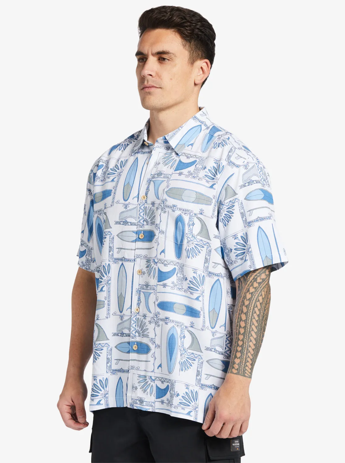 Waterman Long Boards Woven Shirt - White Longboards sold by Quiksilver product image thumbnail 4
