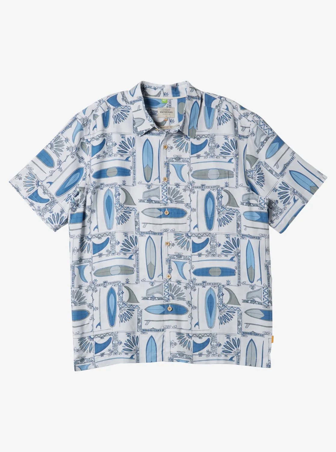 Waterman Long Boards Woven Shirt - White Longboards sold by Quiksilver