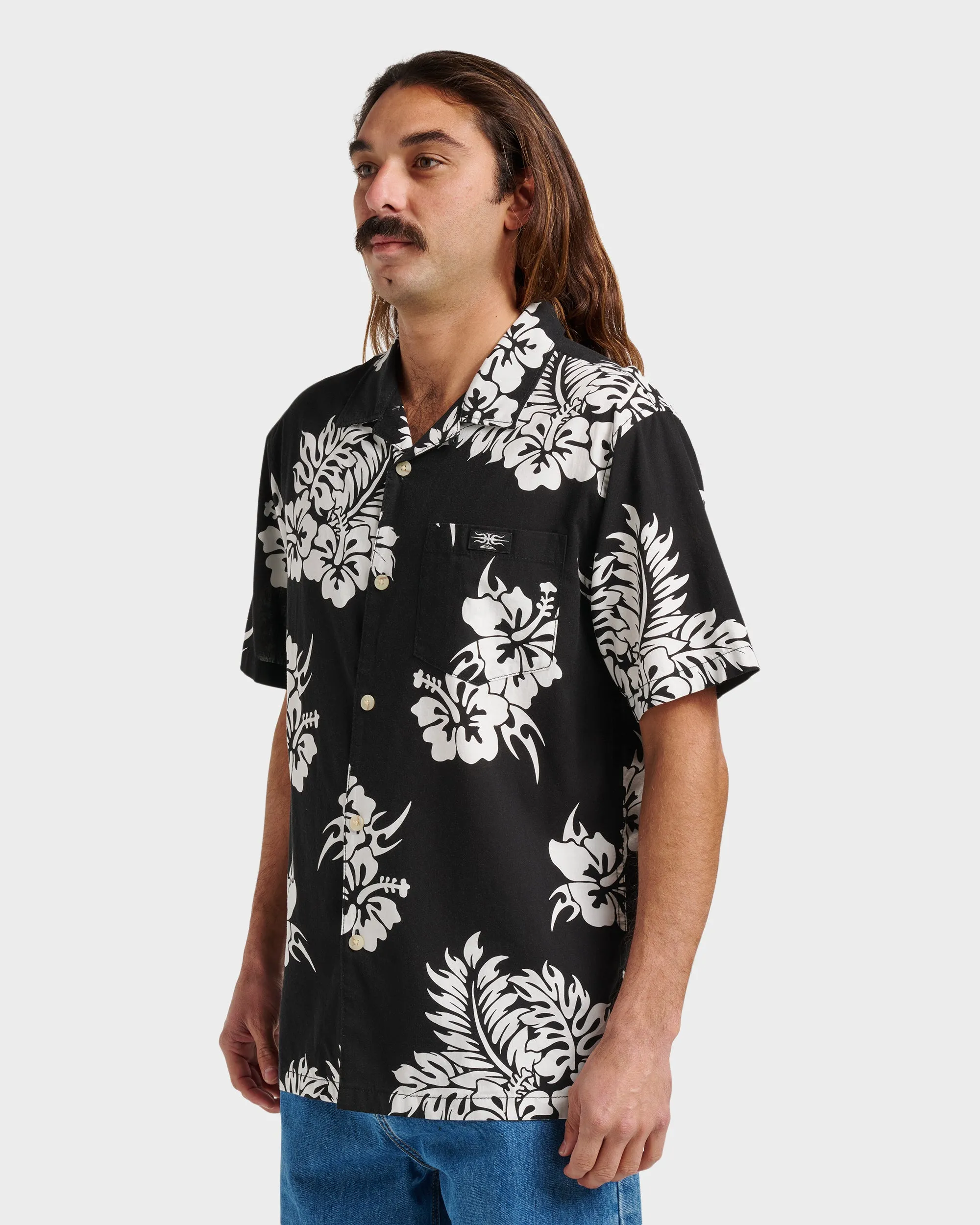 Pareo Dna Short Sleeve Shirt - Black sold by Quiksilver product image thumbnail 3