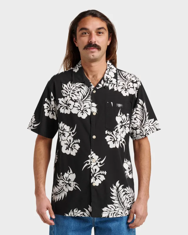 Pareo Dna Short Sleeve Shirt - Black sold by Quiksilver