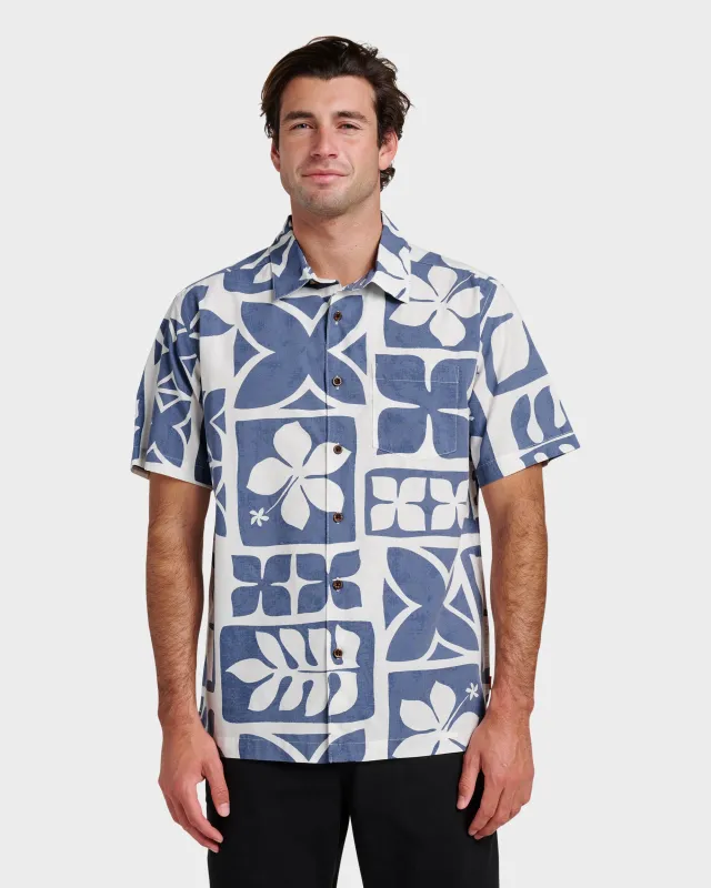 Waterman Tiki Island Shirt - Flint Stone sold by Quiksilver