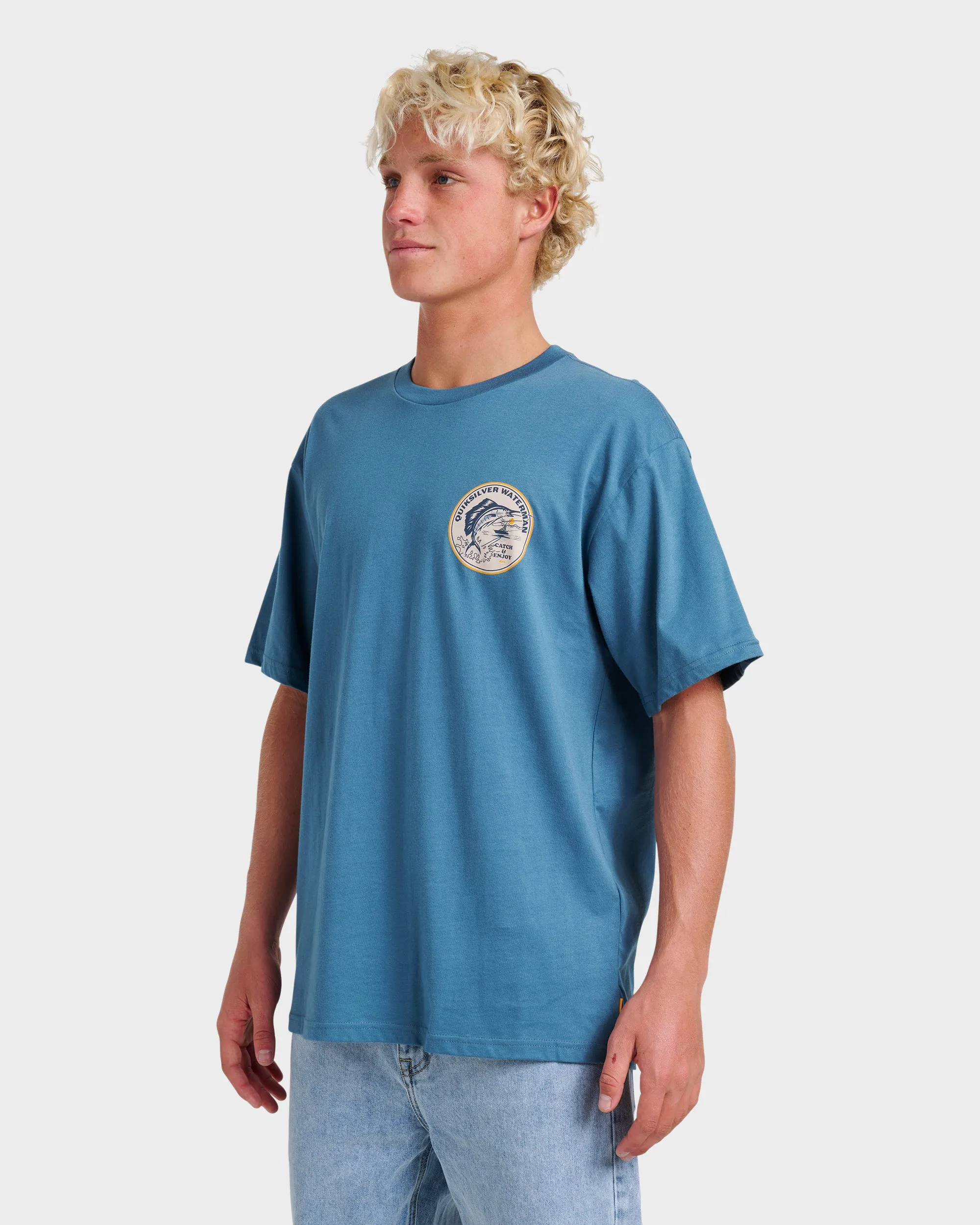Waterman Catch & Release Classic T-shirt - Real Teal sold by Quiksilver product image thumbnail 3