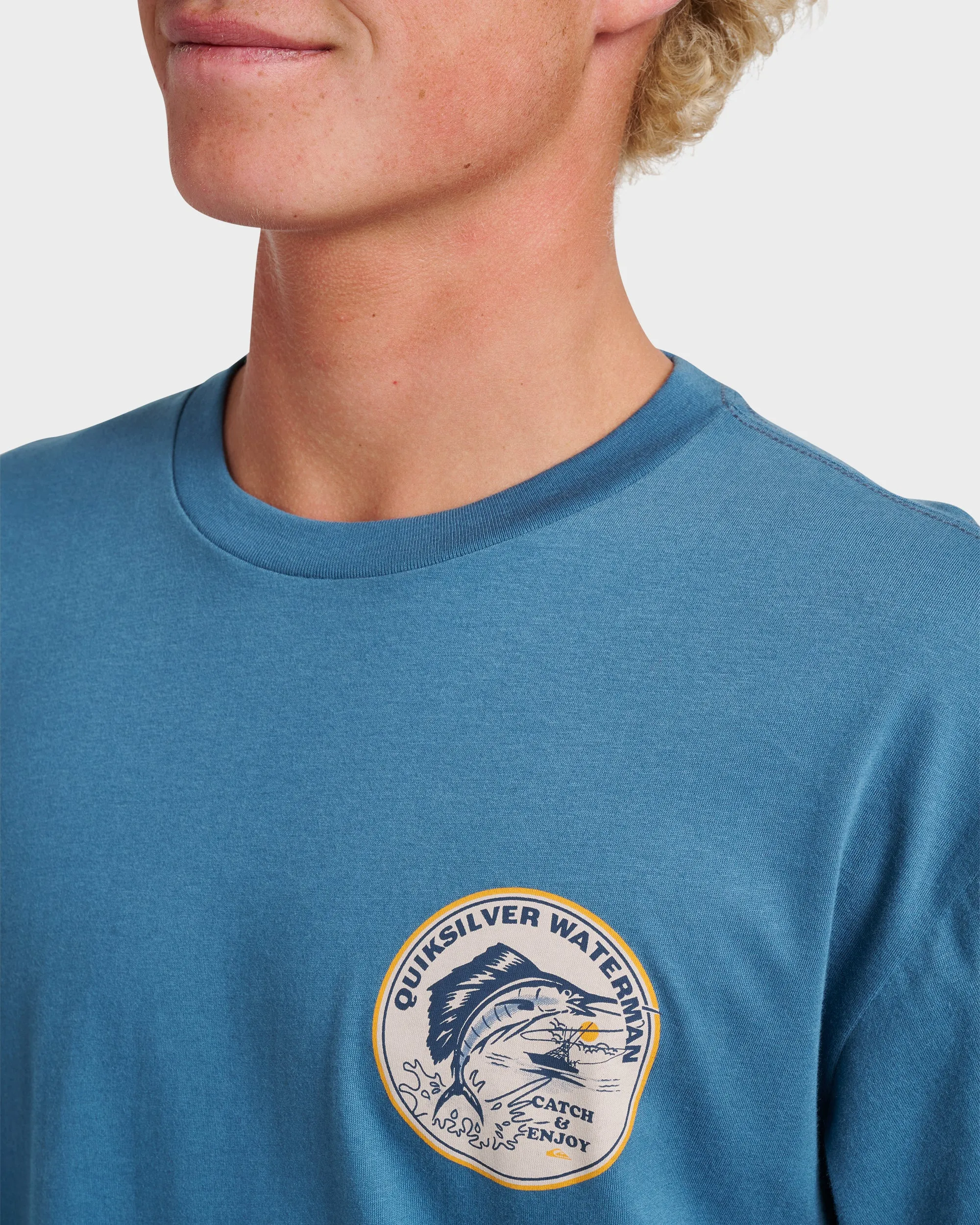 Waterman Catch & Release Classic T-shirt - Real Teal sold by Quiksilver product image thumbnail 4