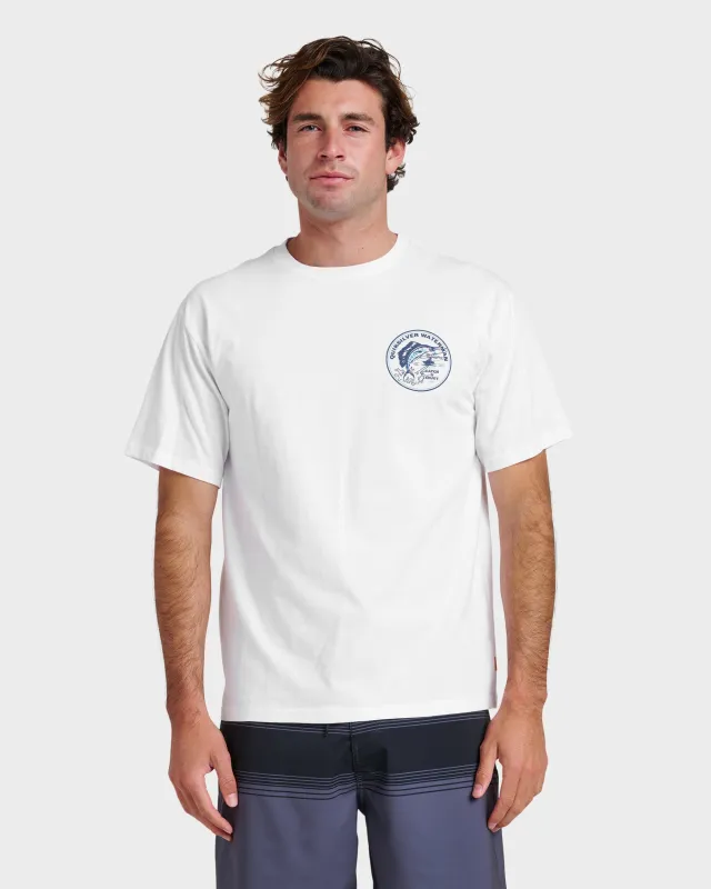Waterman Catch & Release Classic T-shirt - White sold by Quiksilver