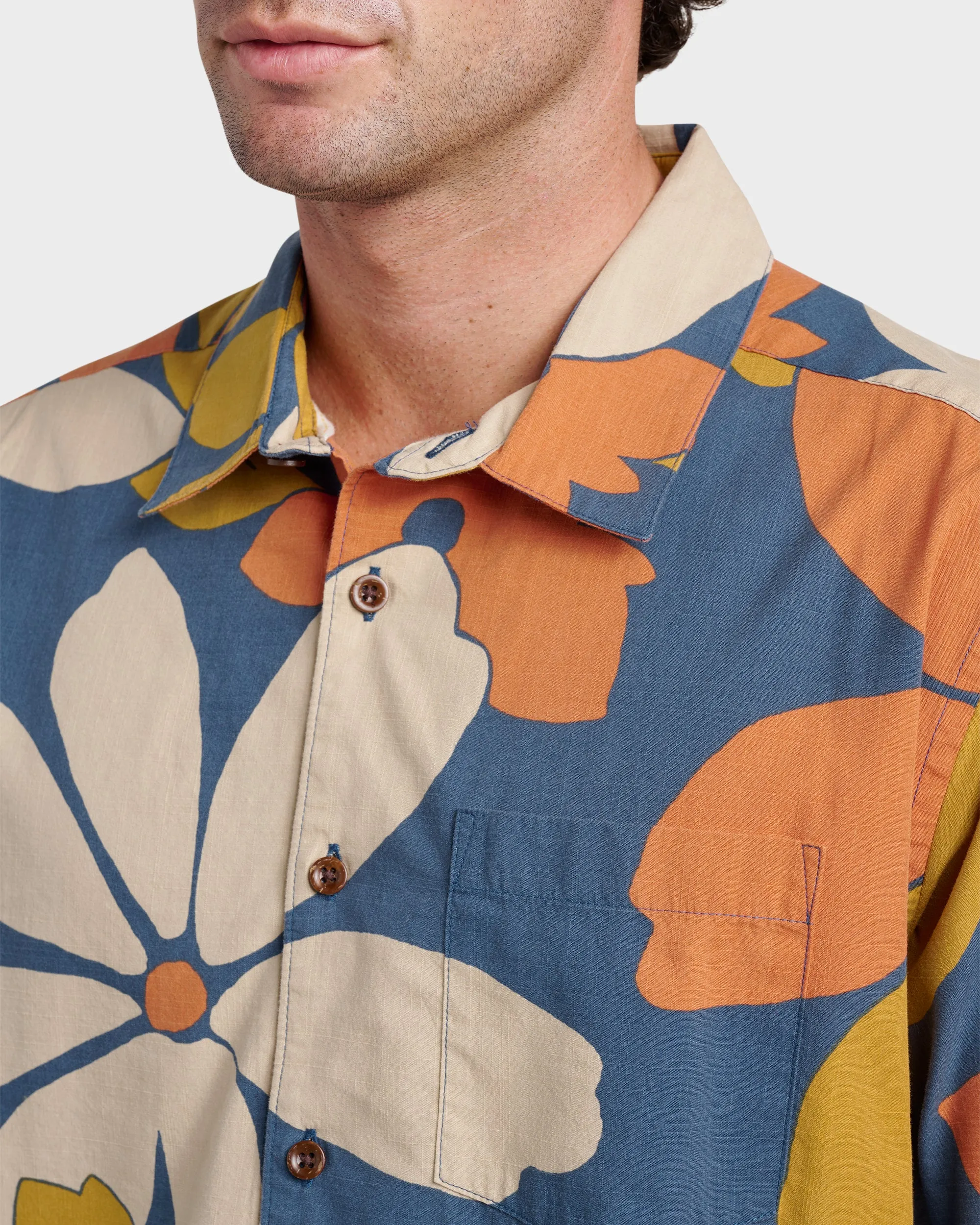 Waterman Flower Power Shirt - Sargasso Sea sold by Quiksilver product image thumbnail 4