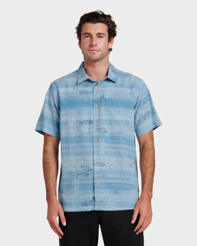 Waterman Go Fish Shirt - Sterling Blue sold by Quiksilver