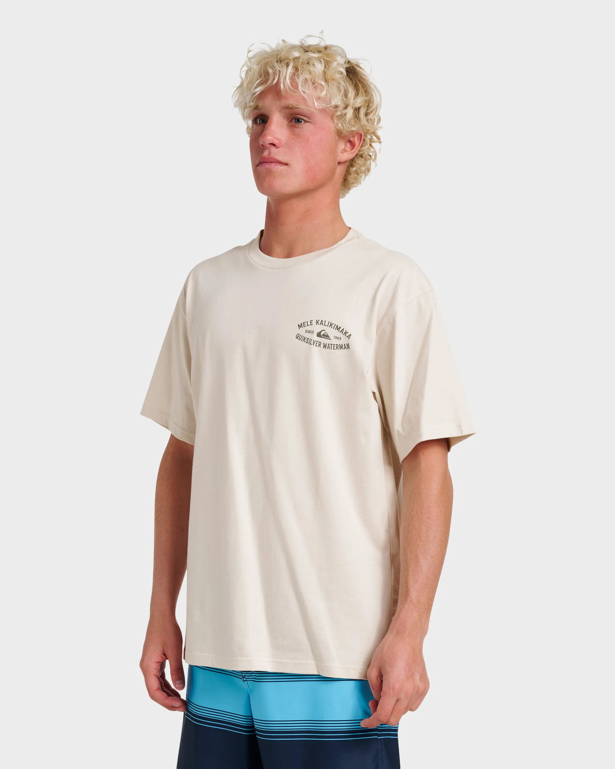 Waterman Tiki Holiday Classic T-shirt - Moonbeam sold by Quiksilver product image thumbnail 3