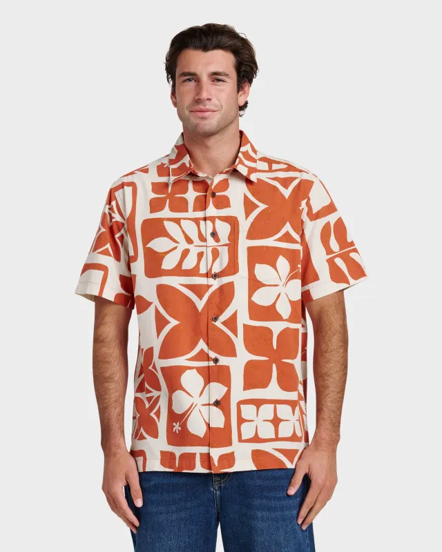 Waterman Tiki Island Shirt - Hot Sauce sold by Quiksilver