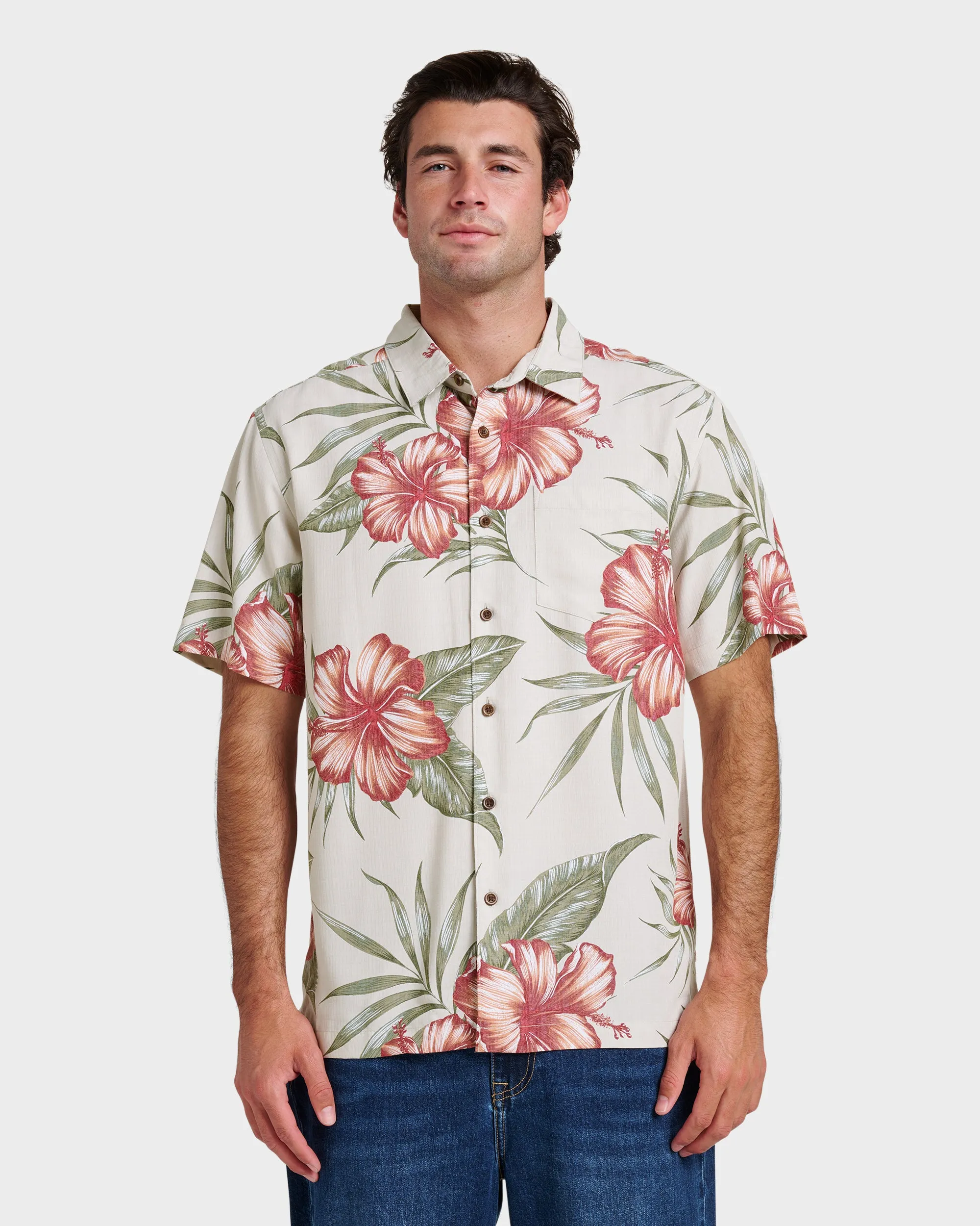 Waterman Tropical Dream Shirt - Moonbeam sold by Quiksilver