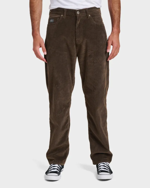 Landers Cord Pants - Chocolate Brown sold by Quiksilver