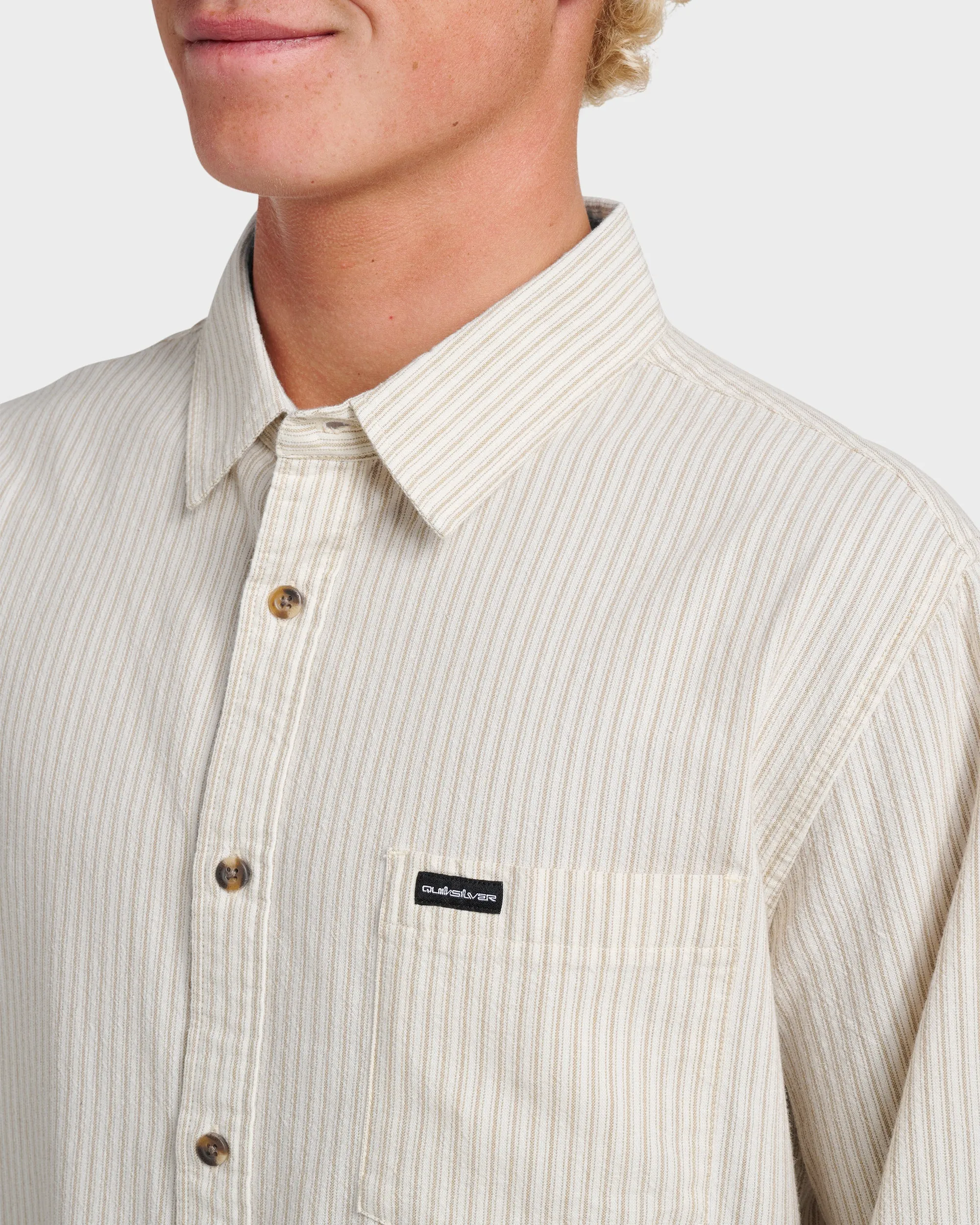 Oxford Stripe Classic Short Sleeve Shirt - Moonstruck sold by Quiksilver product image thumbnail 4