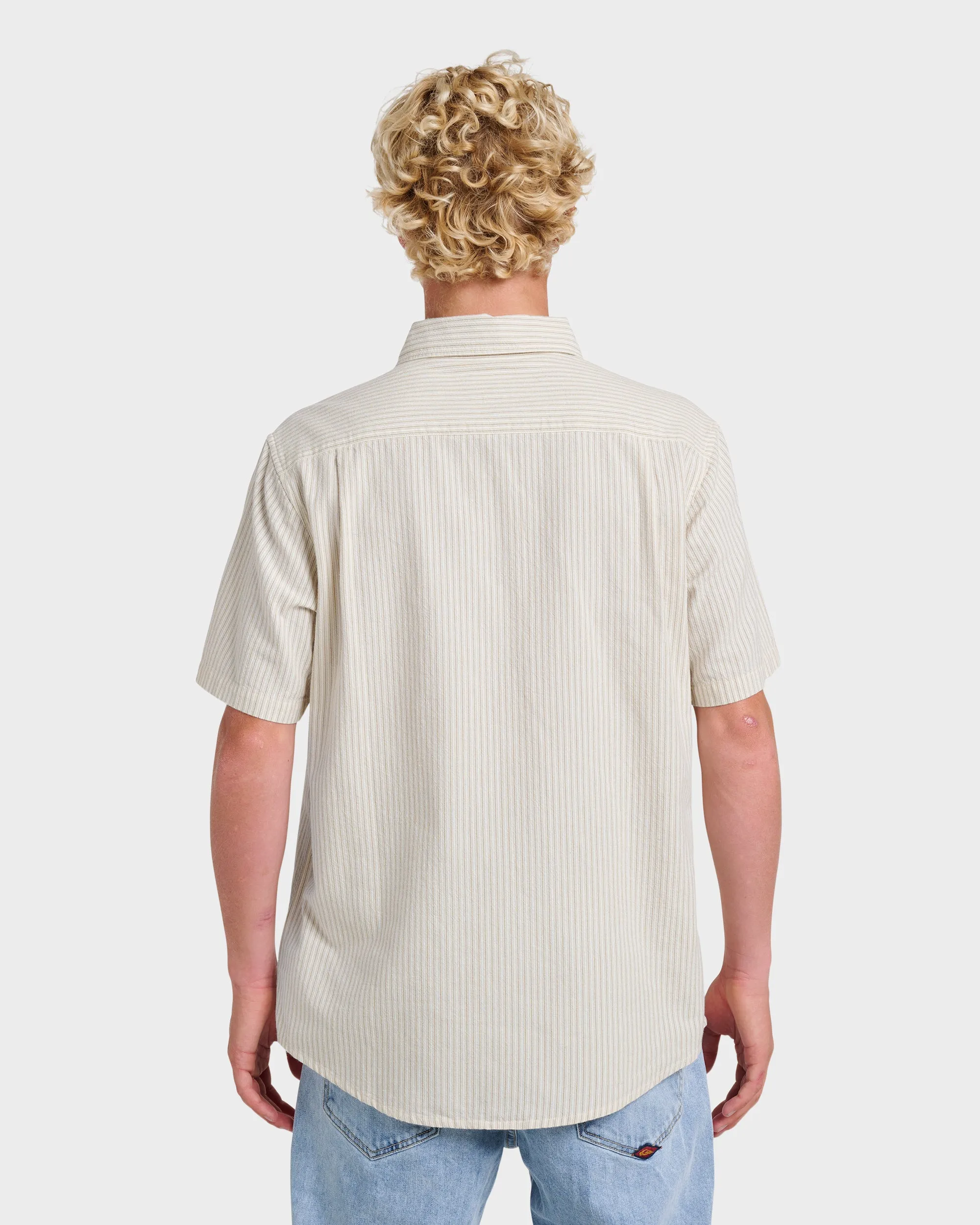 Oxford Stripe Classic Short Sleeve Shirt - Moonstruck sold by Quiksilver product image thumbnail 2