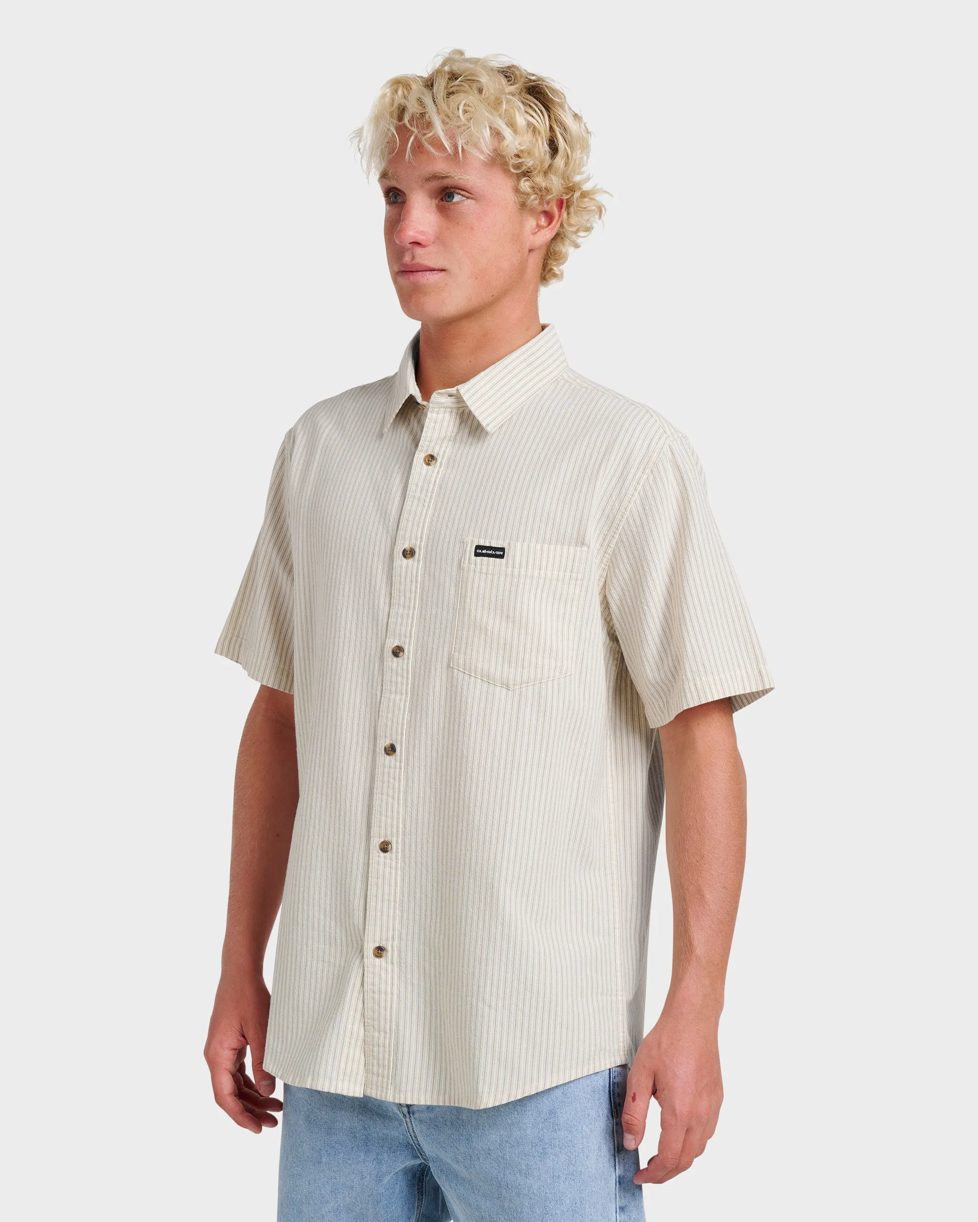 Oxford Stripe Classic Short Sleeve Shirt - Moonstruck sold by Quiksilver product image thumbnail 3
