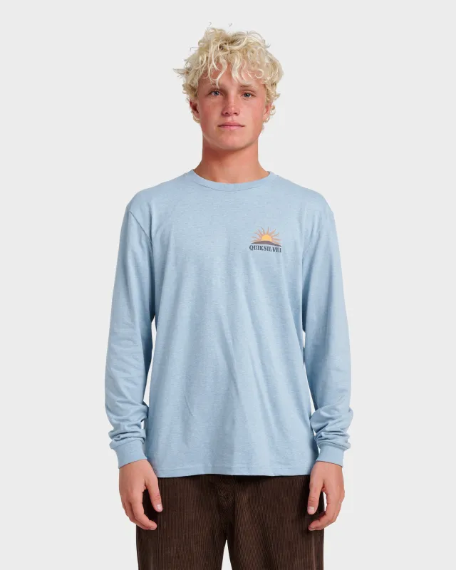 Dawn Patrol Long Sleeve T-shirt - Ashley Blue Heather made by Quiksilver