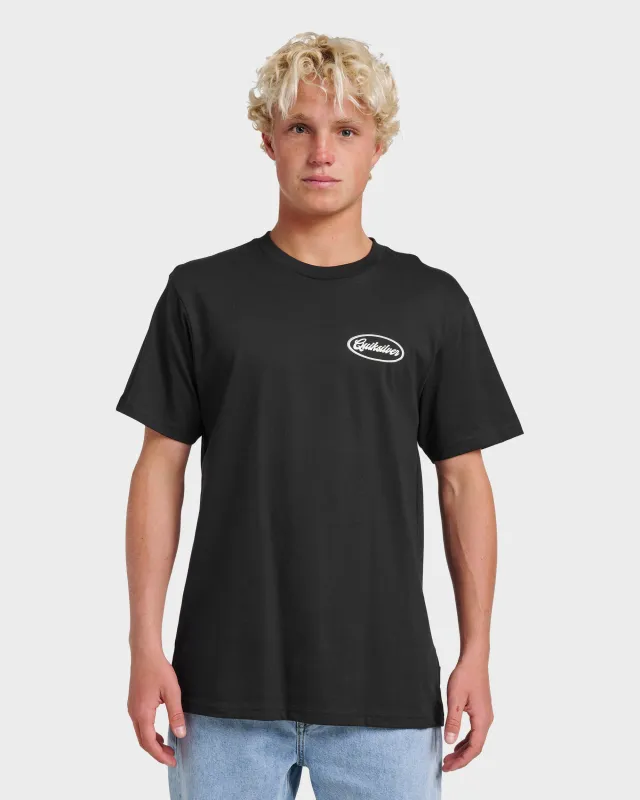 Mechanics Script Classic T-shirt - Black sold by Quiksilver
