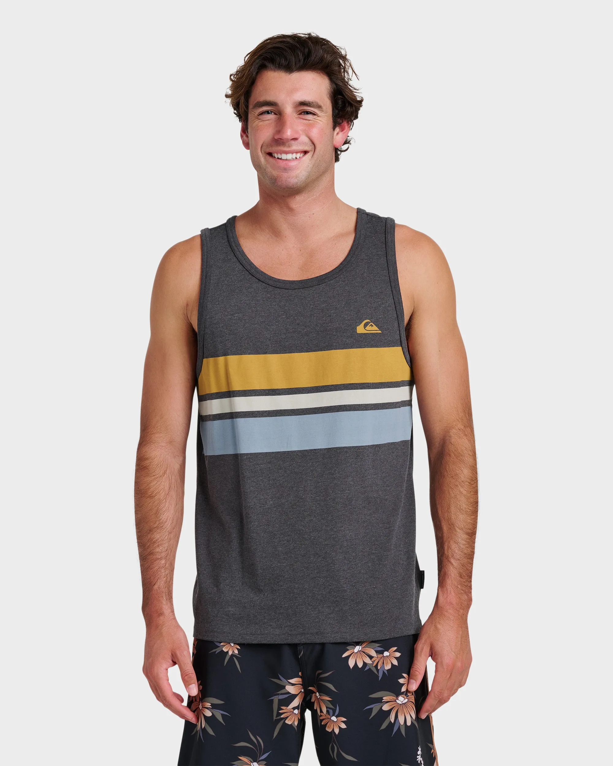 Og Stripe Tank - Charcoal Heather sold by Quiksilver