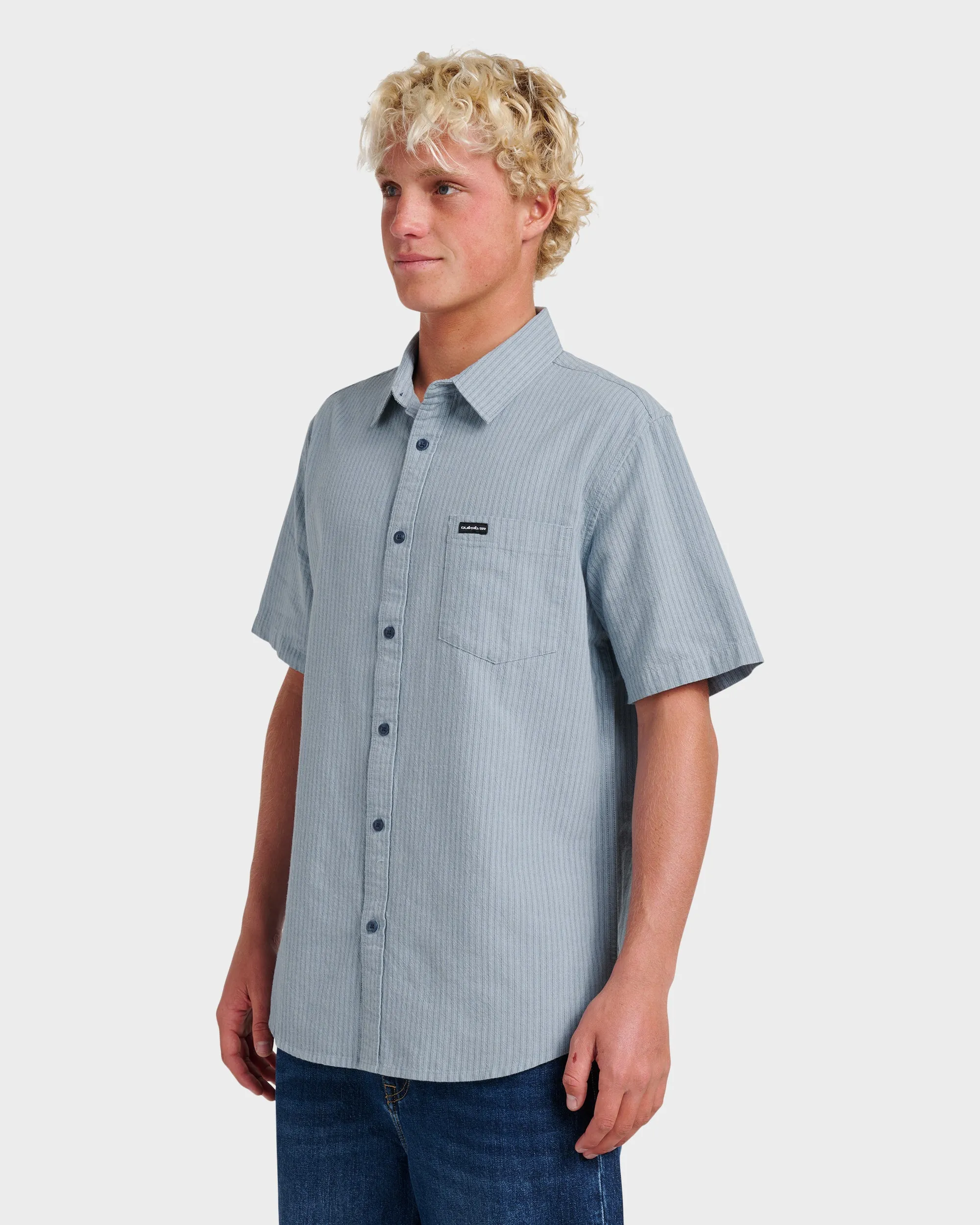 Oxford Stripe Classic Short Sleeve Shirt - Ashley Blue sold by Quiksilver product image thumbnail 3