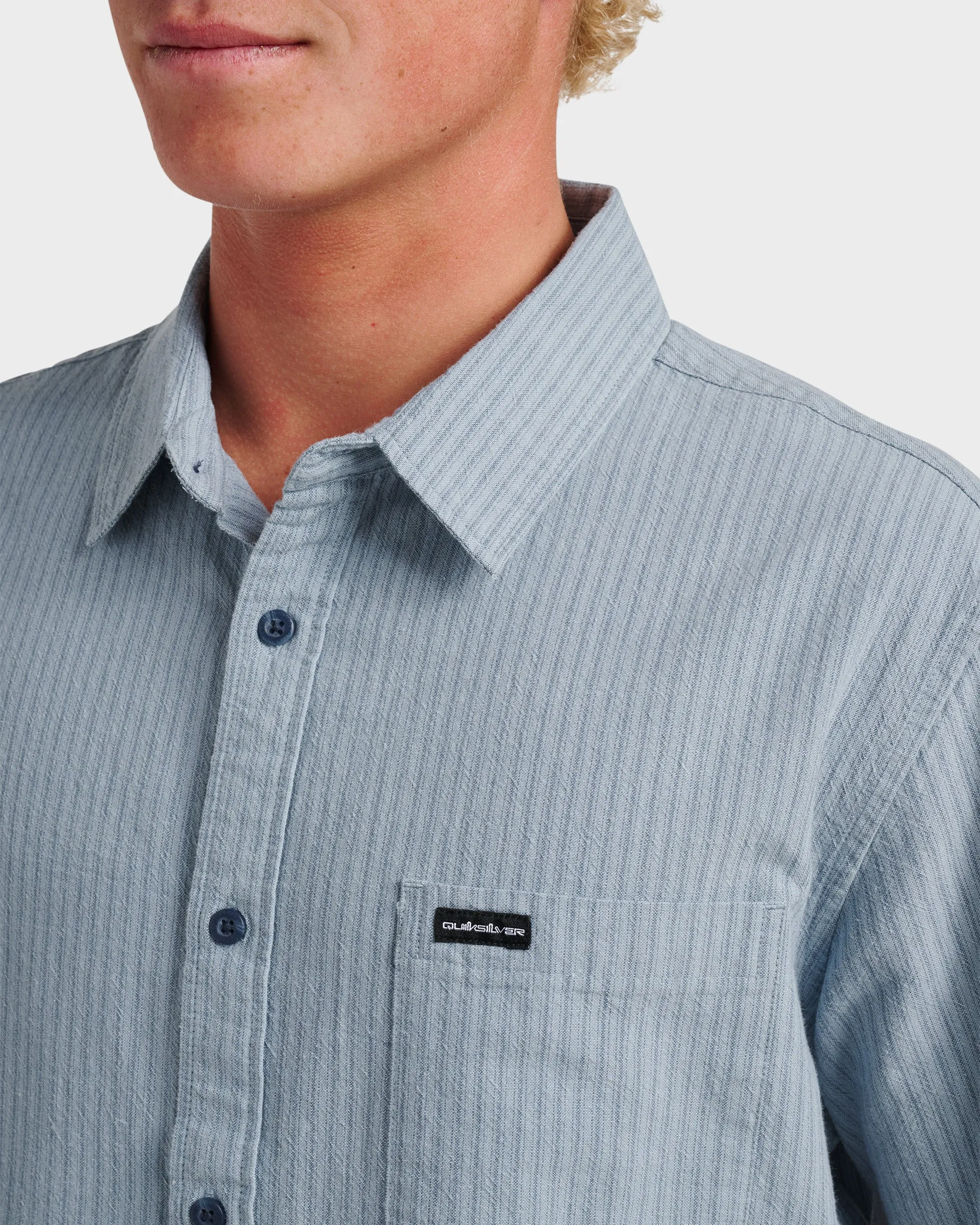 Oxford Stripe Classic Short Sleeve Shirt - Ashley Blue sold by Quiksilver product image thumbnail 4