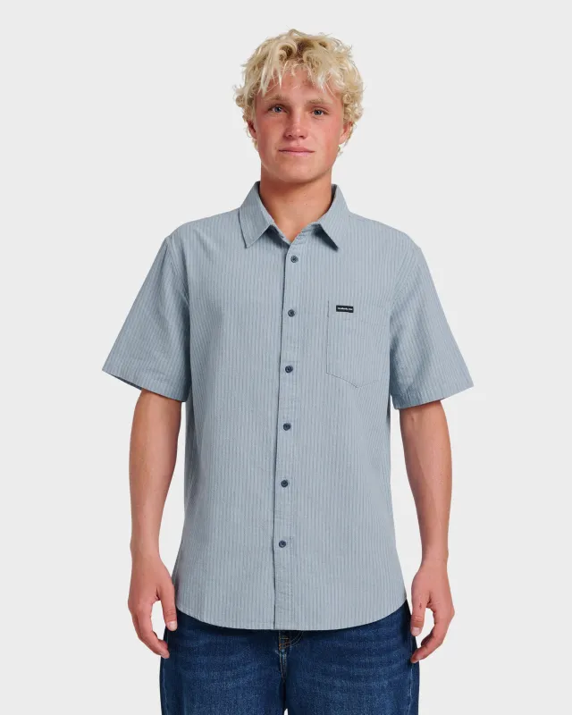 Oxford Stripe Classic Short Sleeve Shirt - Ashley Blue sold by Quiksilver