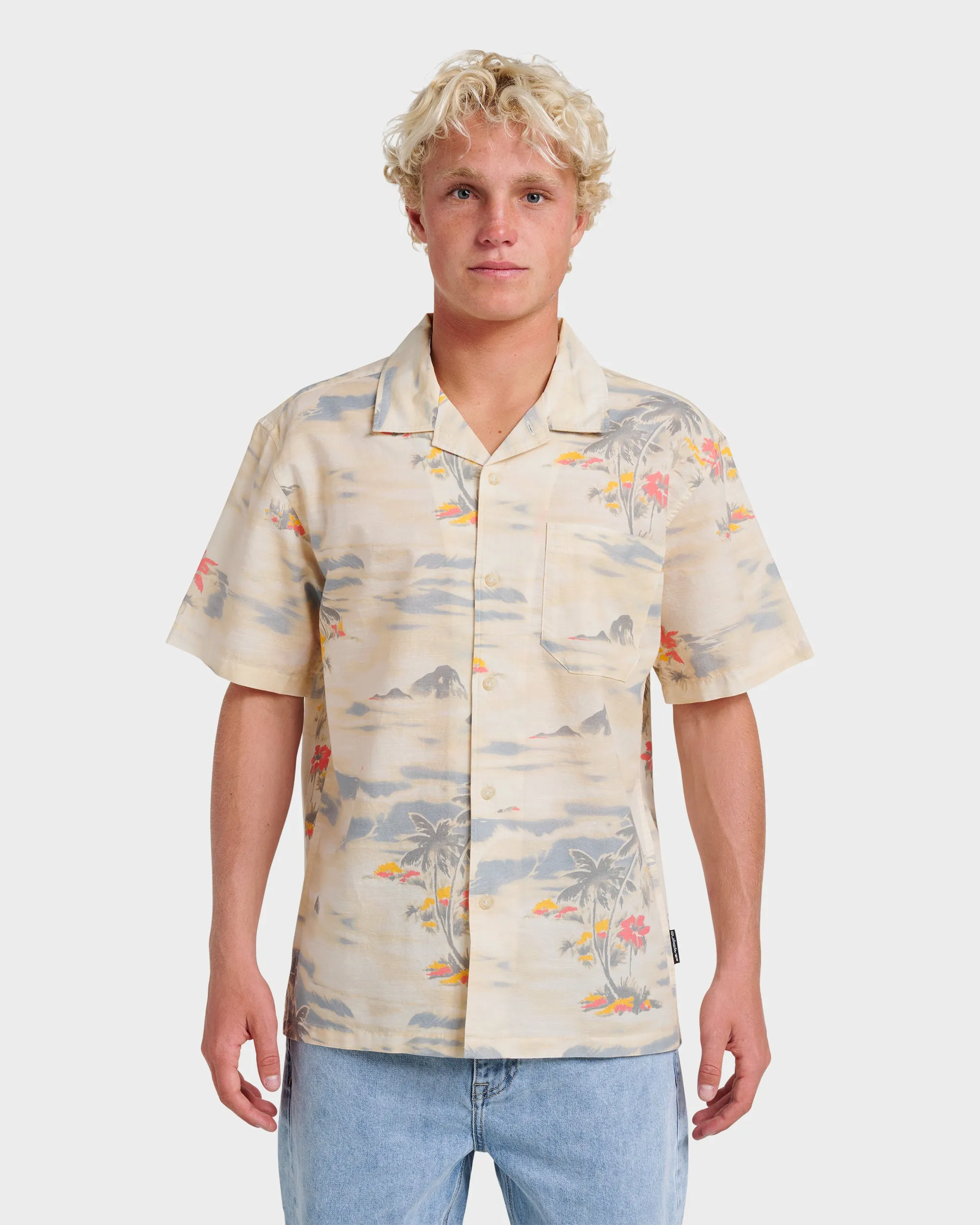 Tropical Surf Casual Short Sleeve Shirt - Birch sold by Quiksilver
