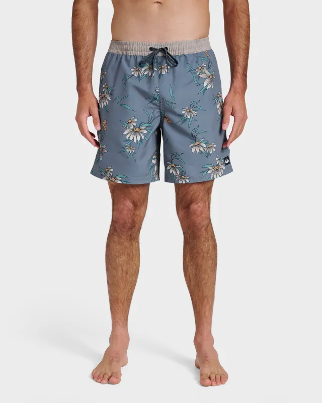 Everyday Coastal Flora 17" Swim Trunks - China Blue sold by Quiksilver