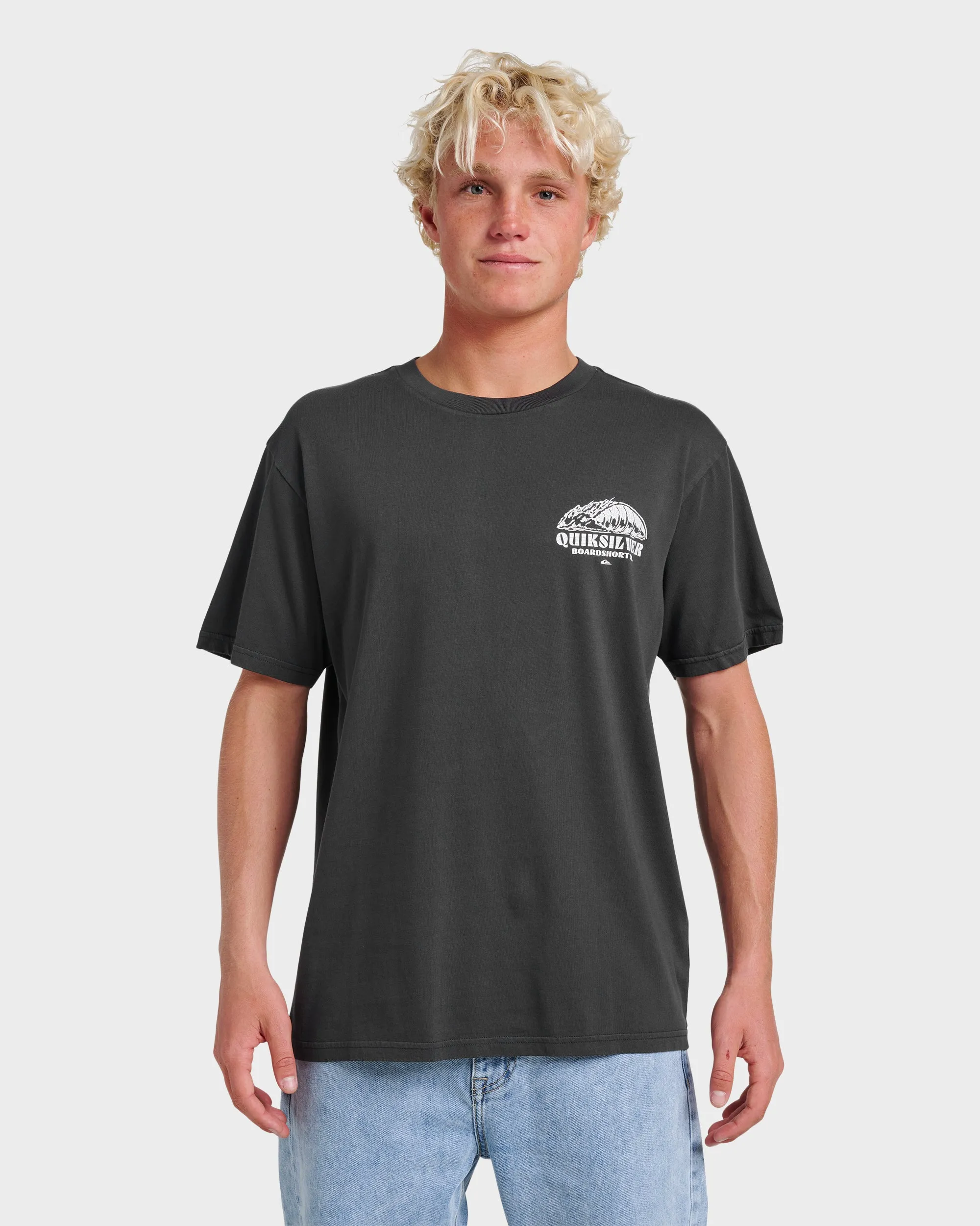 Going Leftpigment Dye T-Shirt - Phantom sold by Quiksilver