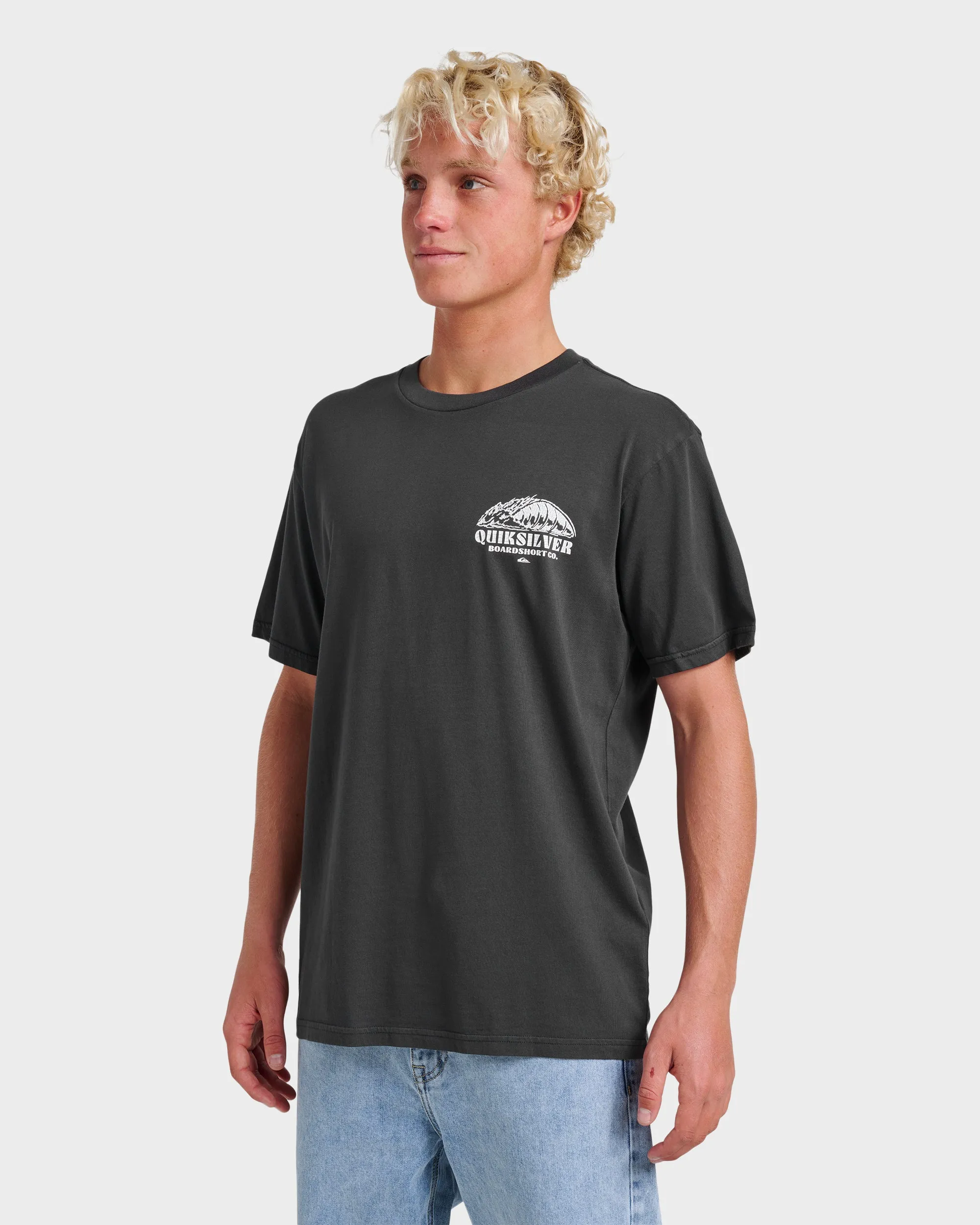 Going Leftpigment Dye T-Shirt - Phantom sold by Quiksilver product image thumbnail 3