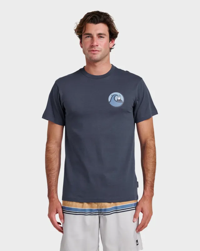 Jungle Wave Classic T-shirt - Navy sold by Quiksilver