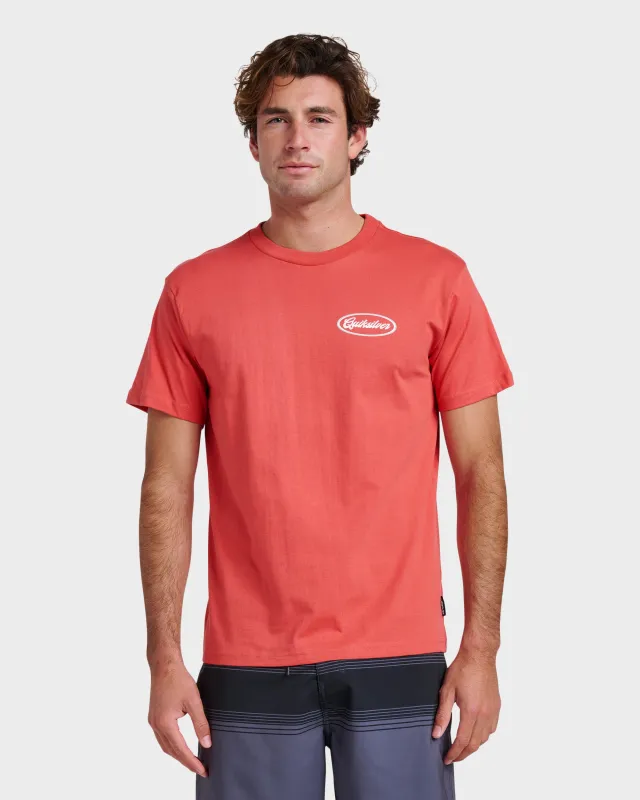 Mechanics Script Classic T-shirt - Mineral Red sold by Quiksilver