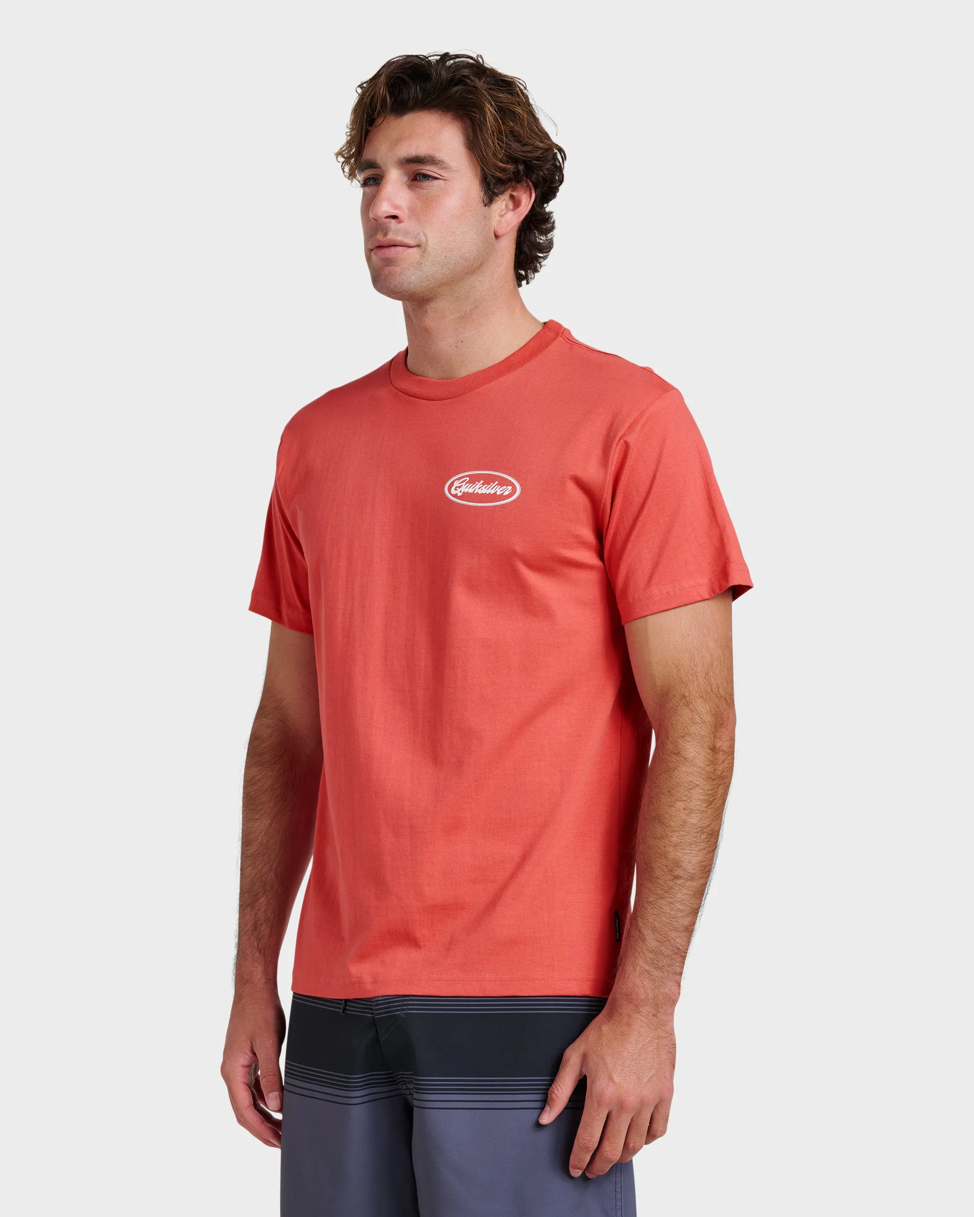 Mechanics Script Classic T-shirt - Mineral Red sold by Quiksilver product image thumbnail 3