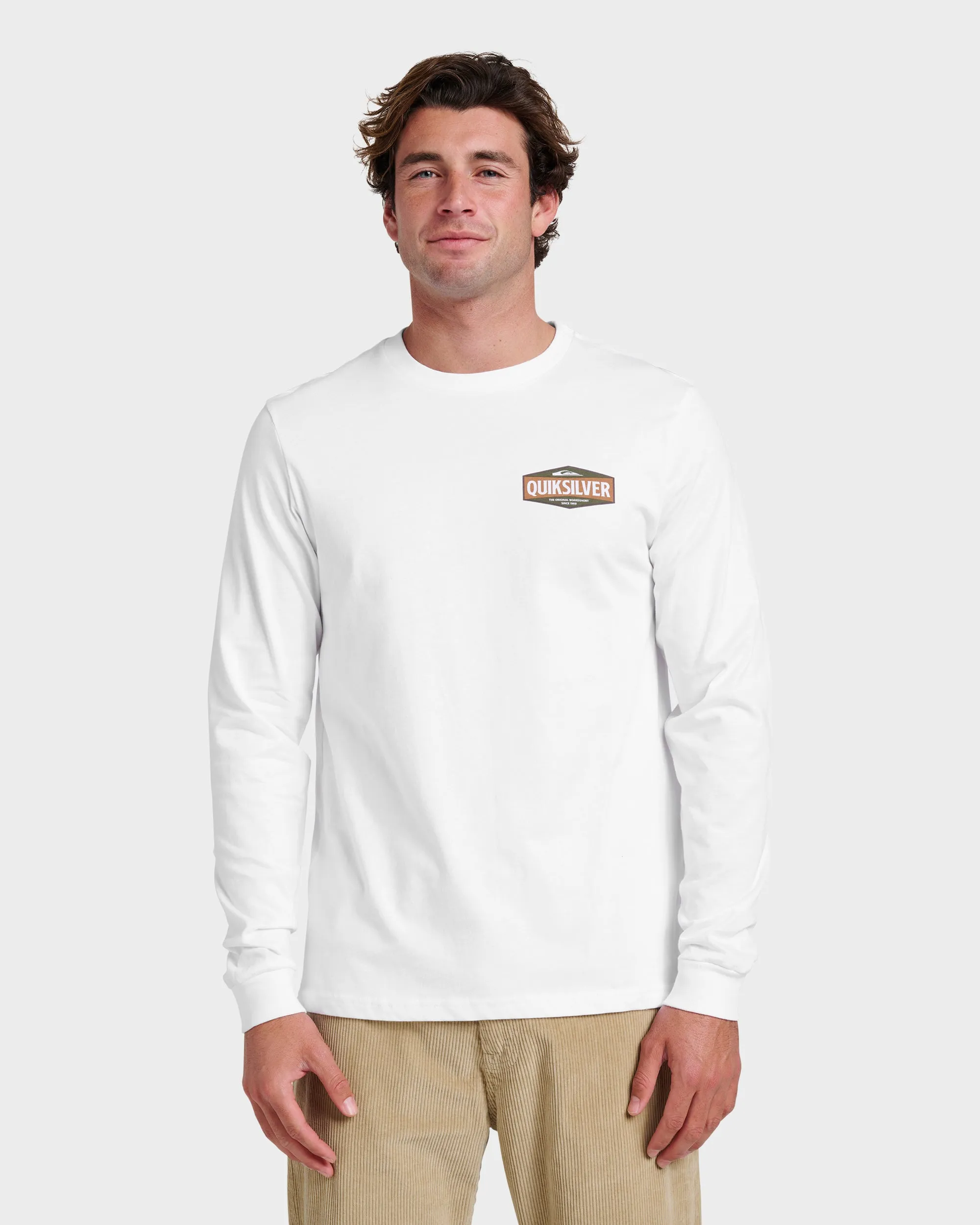 Three Piece Long Sleeve T-shirt - White sold by Quiksilver