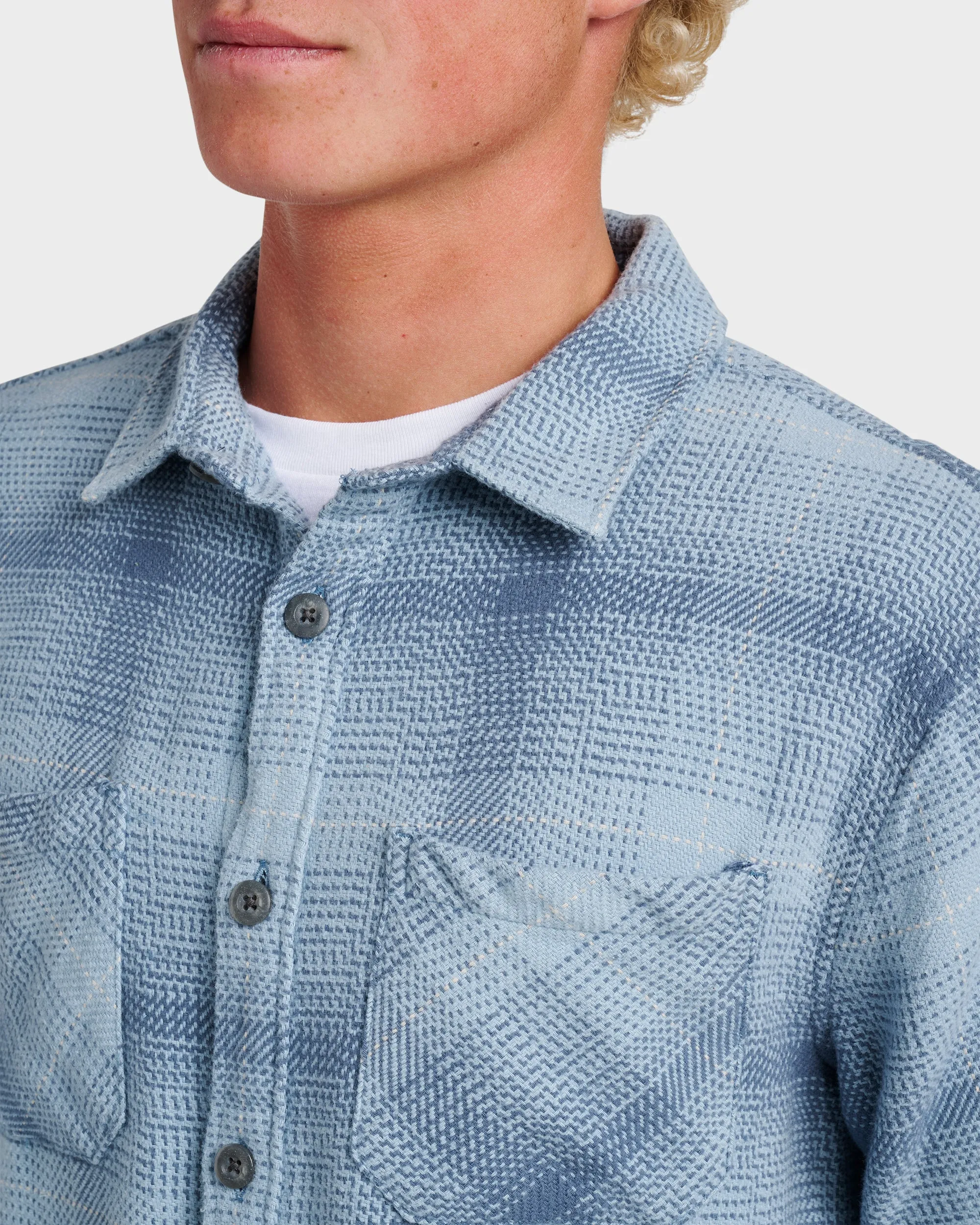 Dna Flannel Shirt - China Blue sold by Quiksilver product image thumbnail 4