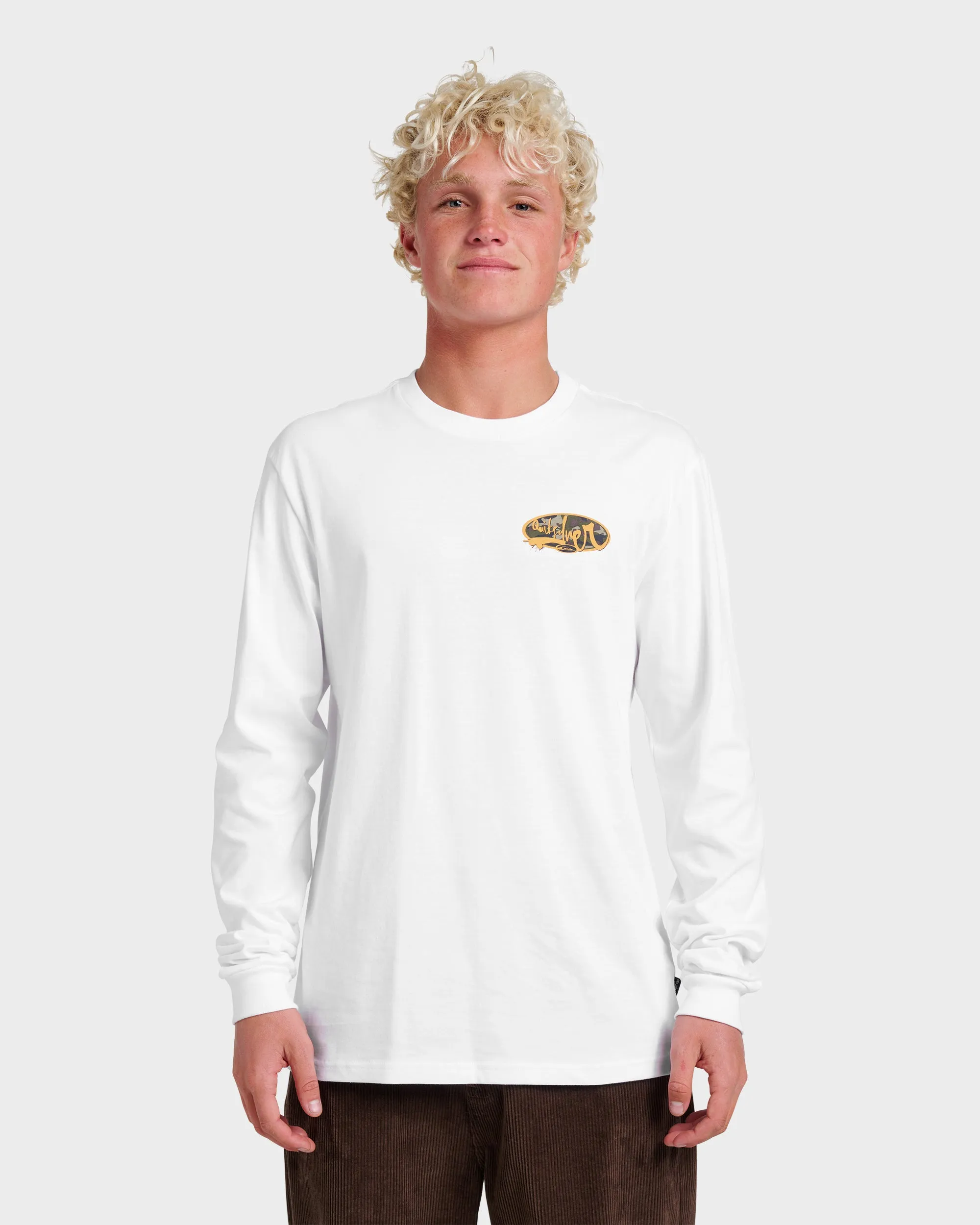 Impaired Camo Long Sleeve T-shirt - White sold by Quiksilver