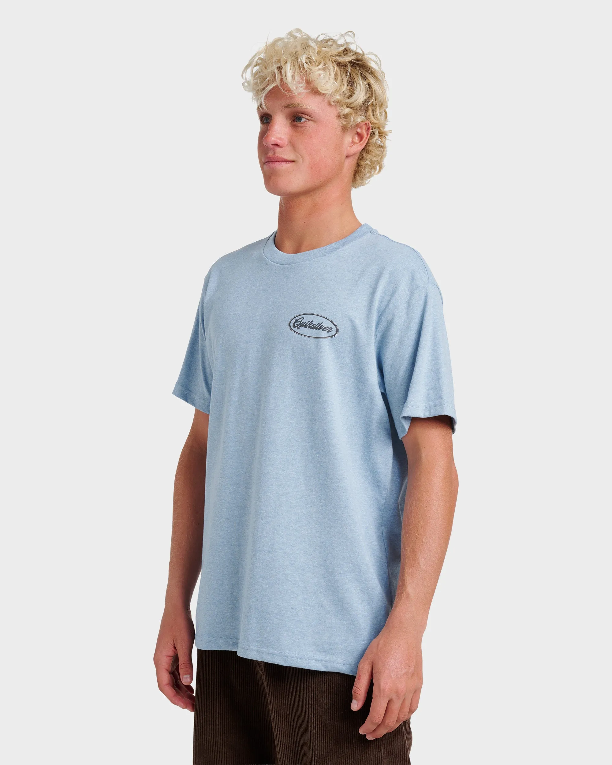 Mechanics Script Classic T-shirt - Ashley Blue Heather sold by Quiksilver product image thumbnail 3