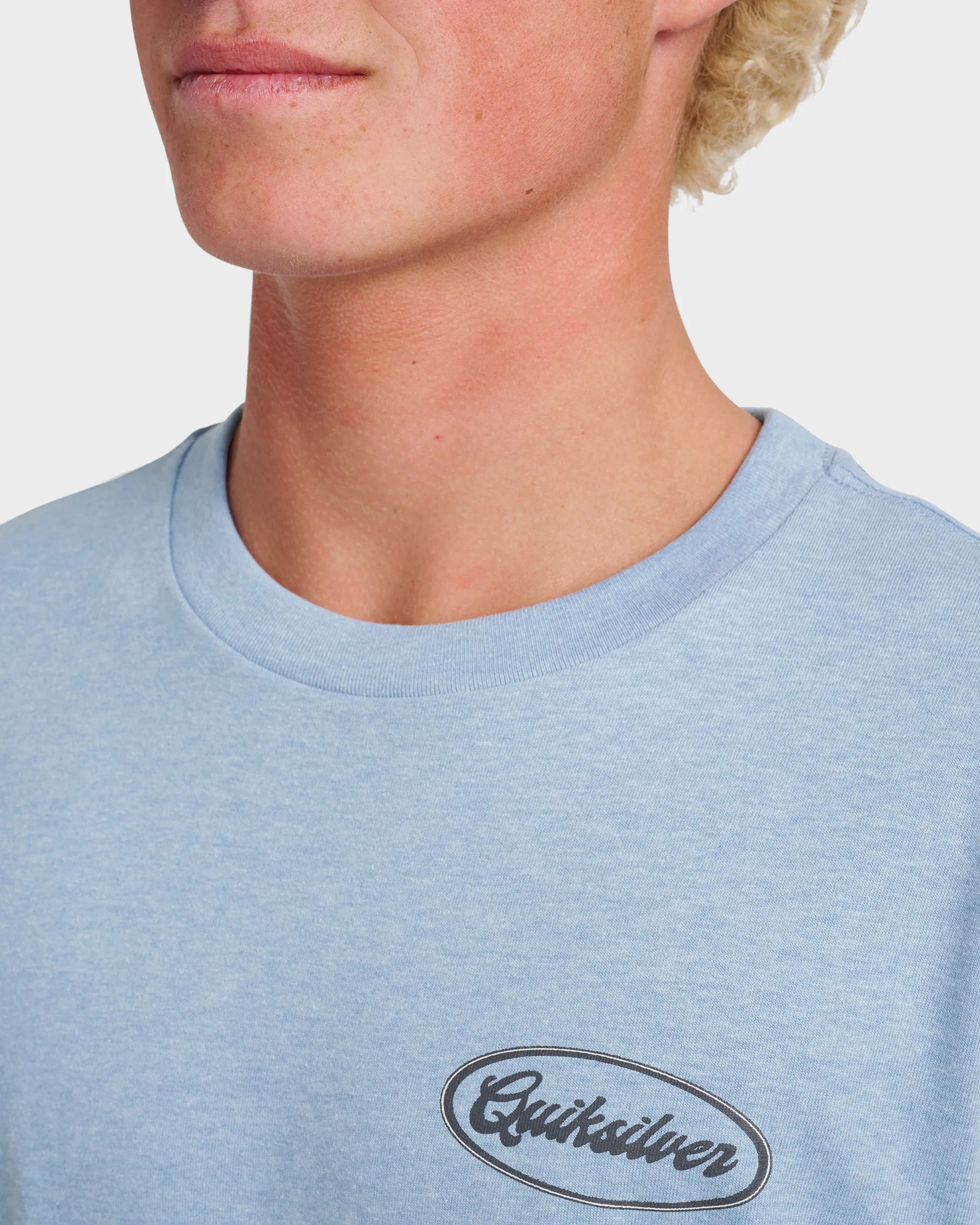 Mechanics Script Classic T-shirt - Ashley Blue Heather sold by Quiksilver product image thumbnail 4