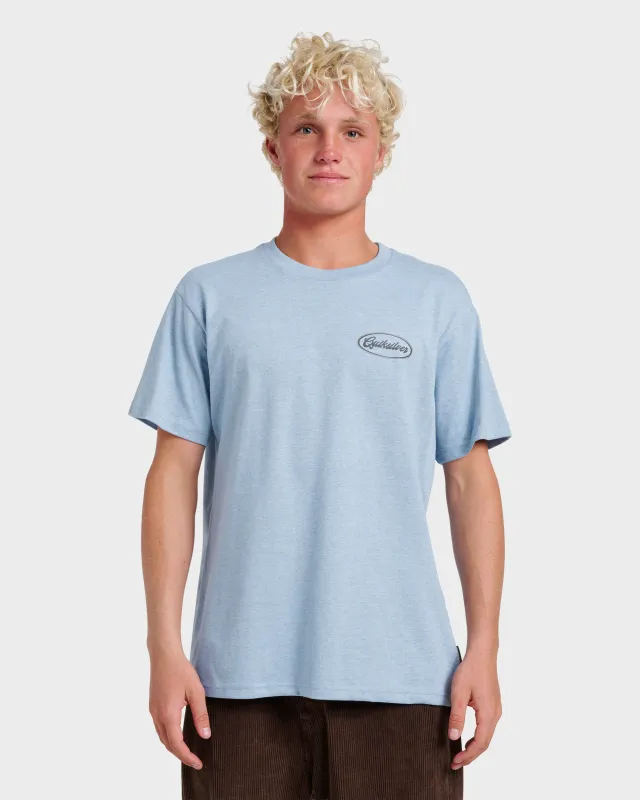 Mechanics Script Classic T-shirt - Ashley Blue Heather sold by Quiksilver