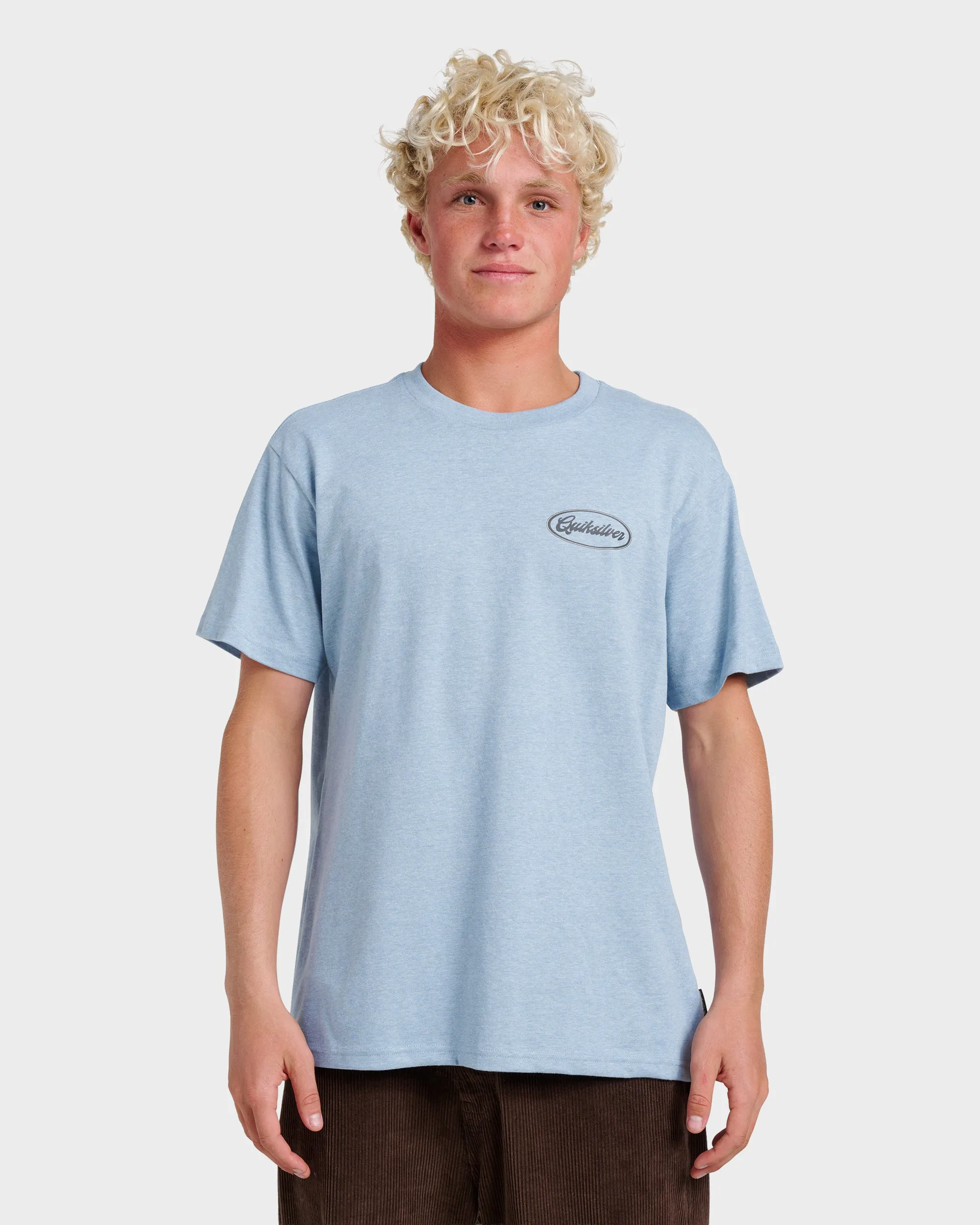 Mechanics Script Classic T-shirt - Ashley Blue Heather sold by Quiksilver