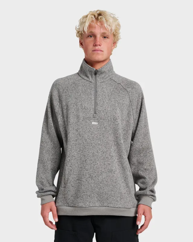 Keller Half Zip Mock Sweatshirt - Smoked Gray Heather sold by Quiksilver