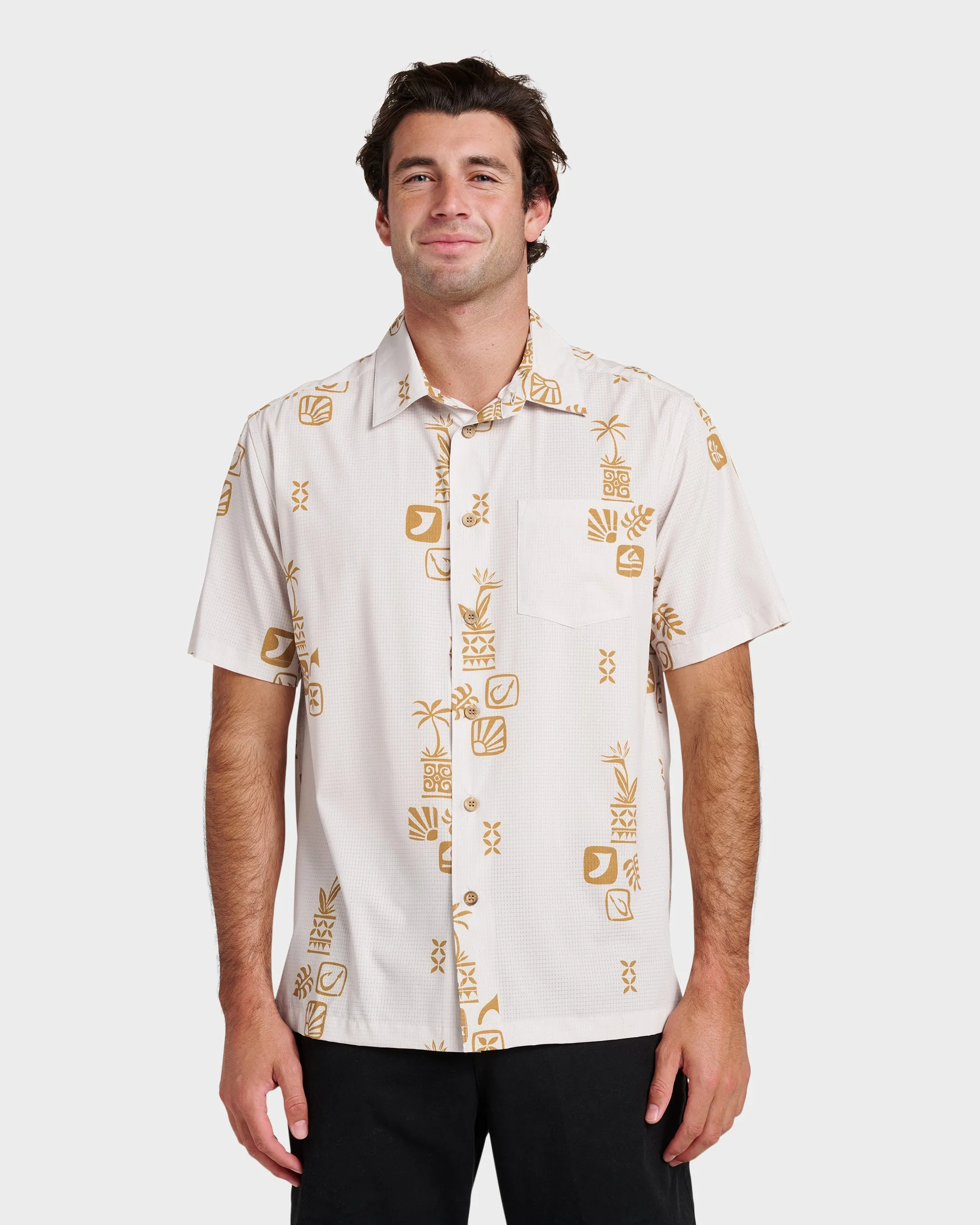 Waterman Mystic Fin Shirt - Moonbeam sold by Quiksilver