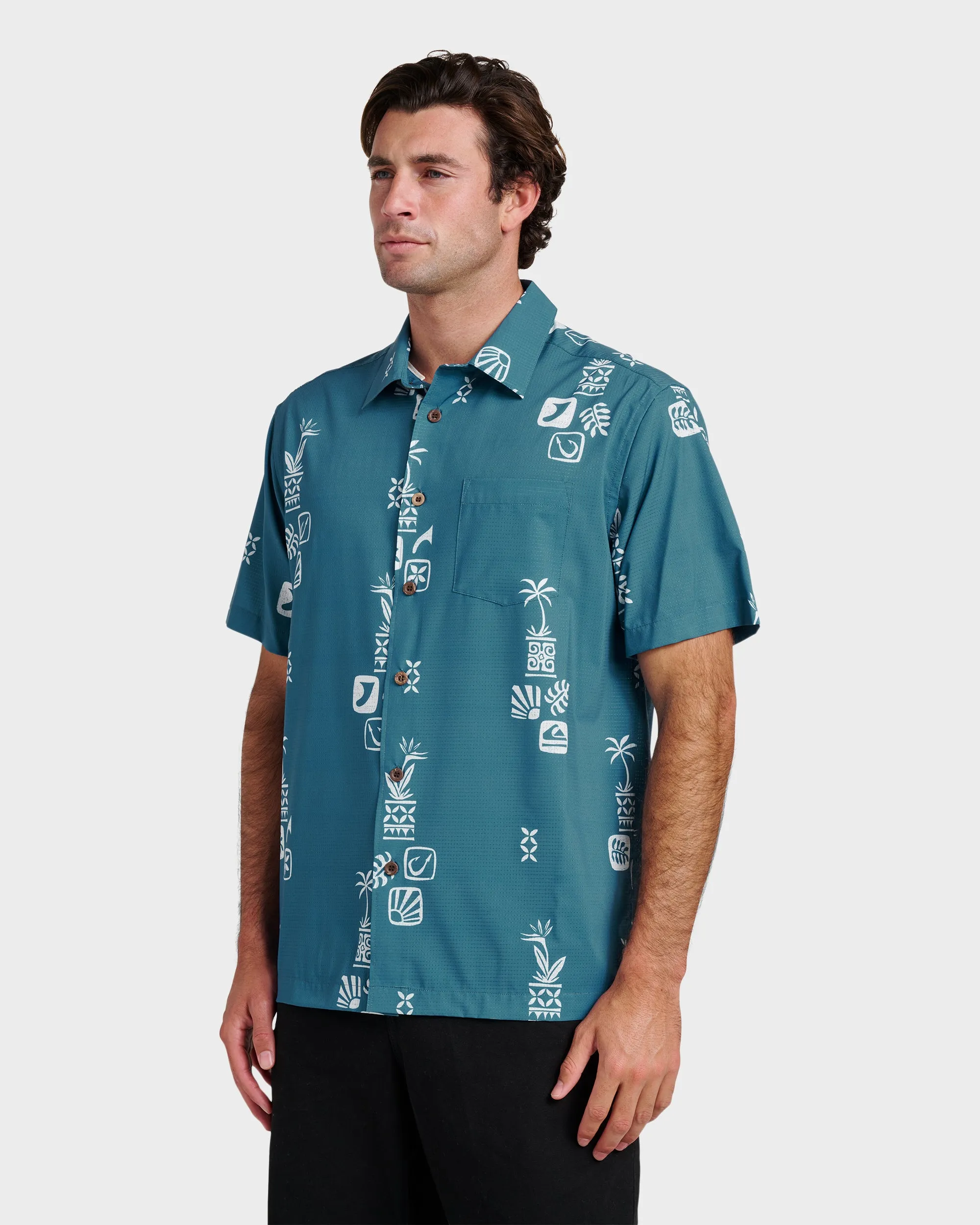 Waterman Mystic Fin Shirt - Real Teal sold by Quiksilver product image thumbnail 3