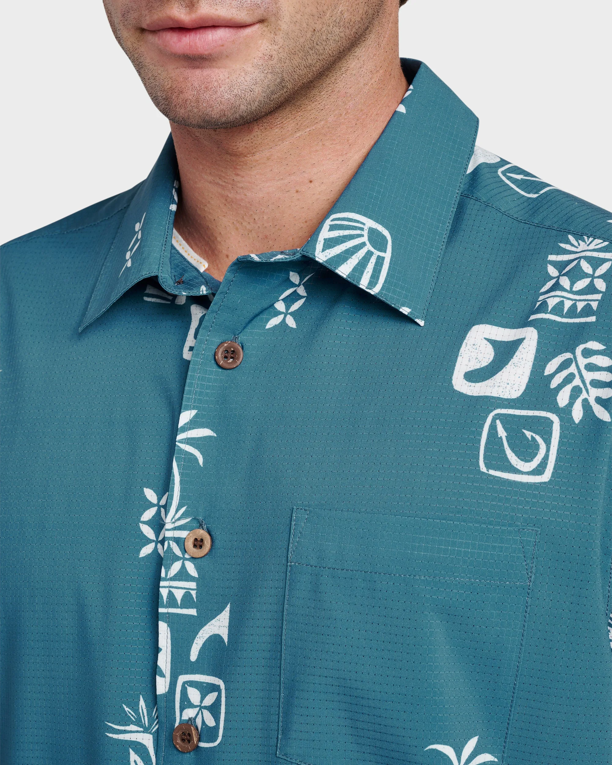 Waterman Mystic Fin Shirt - Real Teal sold by Quiksilver product image thumbnail 4