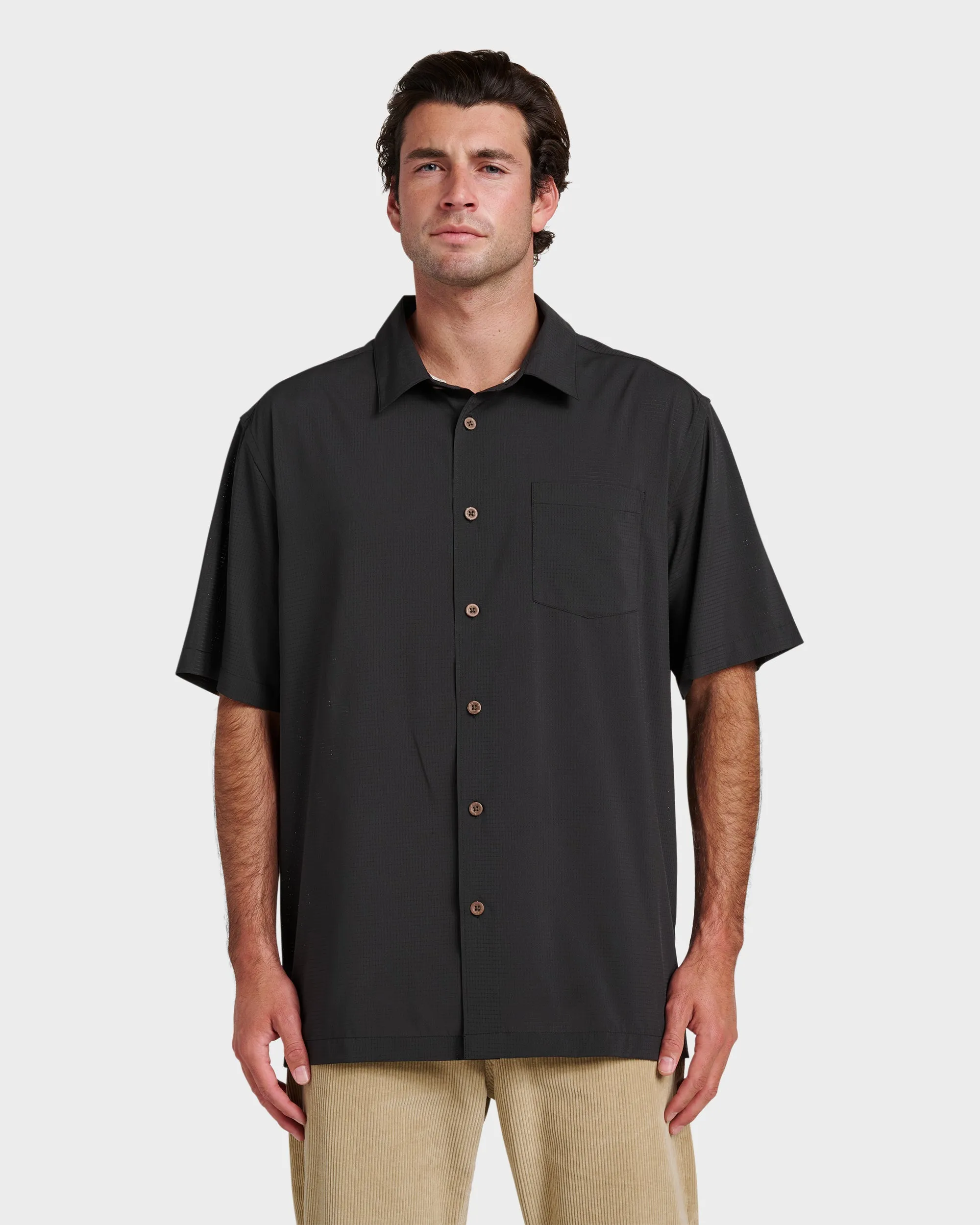 Waterman Chaser Shirt - Phantom sold by Quiksilver
