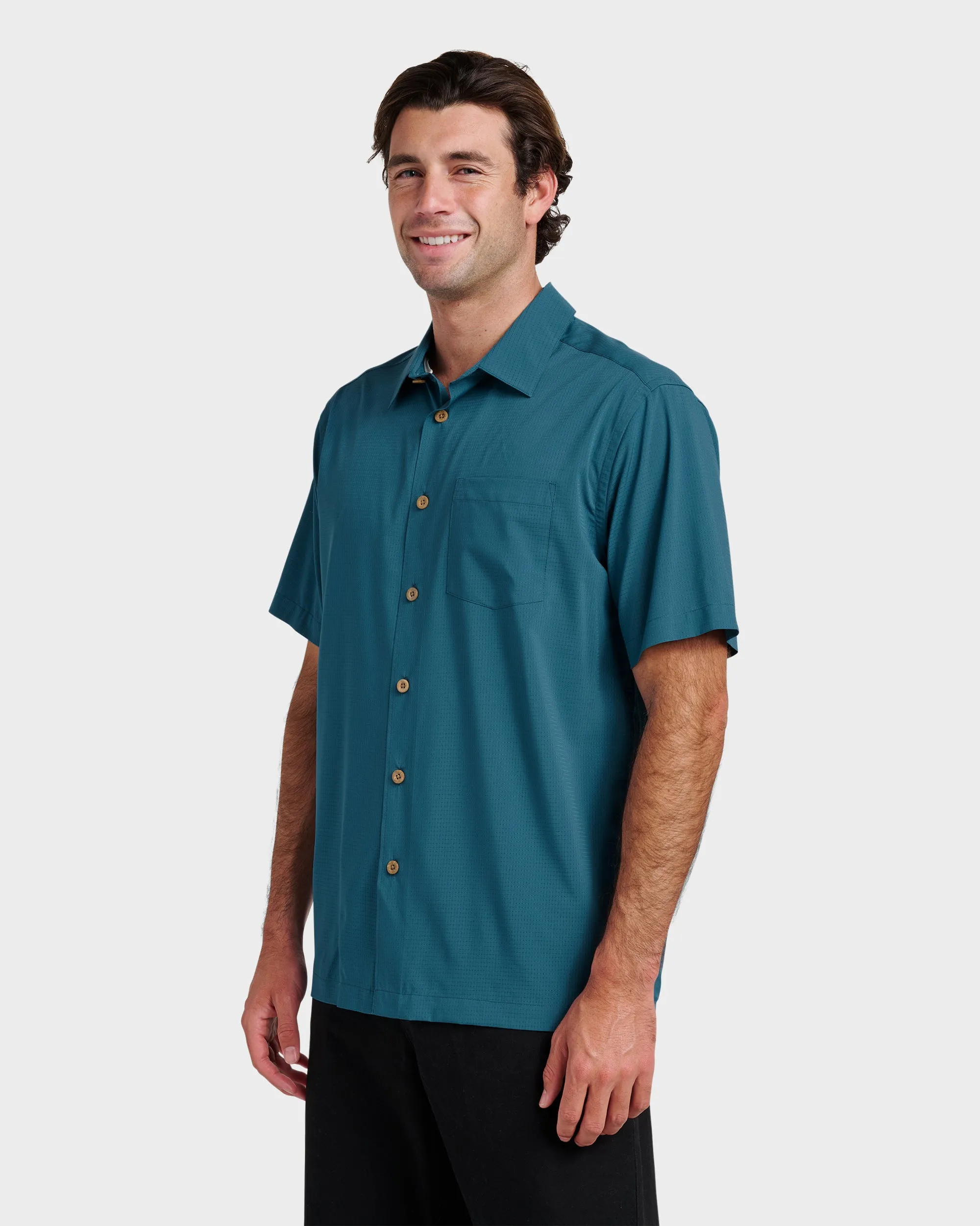 Waterman Chaser Shirt - Real Teal sold by Quiksilver product image thumbnail 3