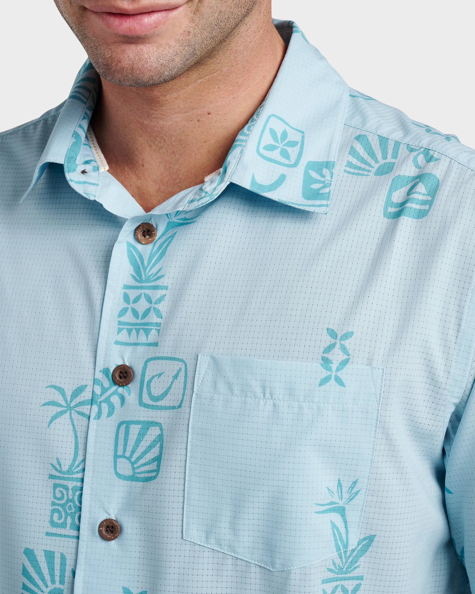 Waterman Mystic Fin Shirt - Sterling Blue sold by Quiksilver product image thumbnail 4